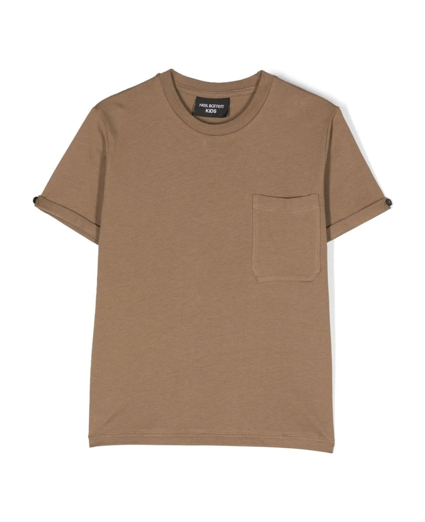 Neil Barrett Brown Cotton Tshirt - Tortora