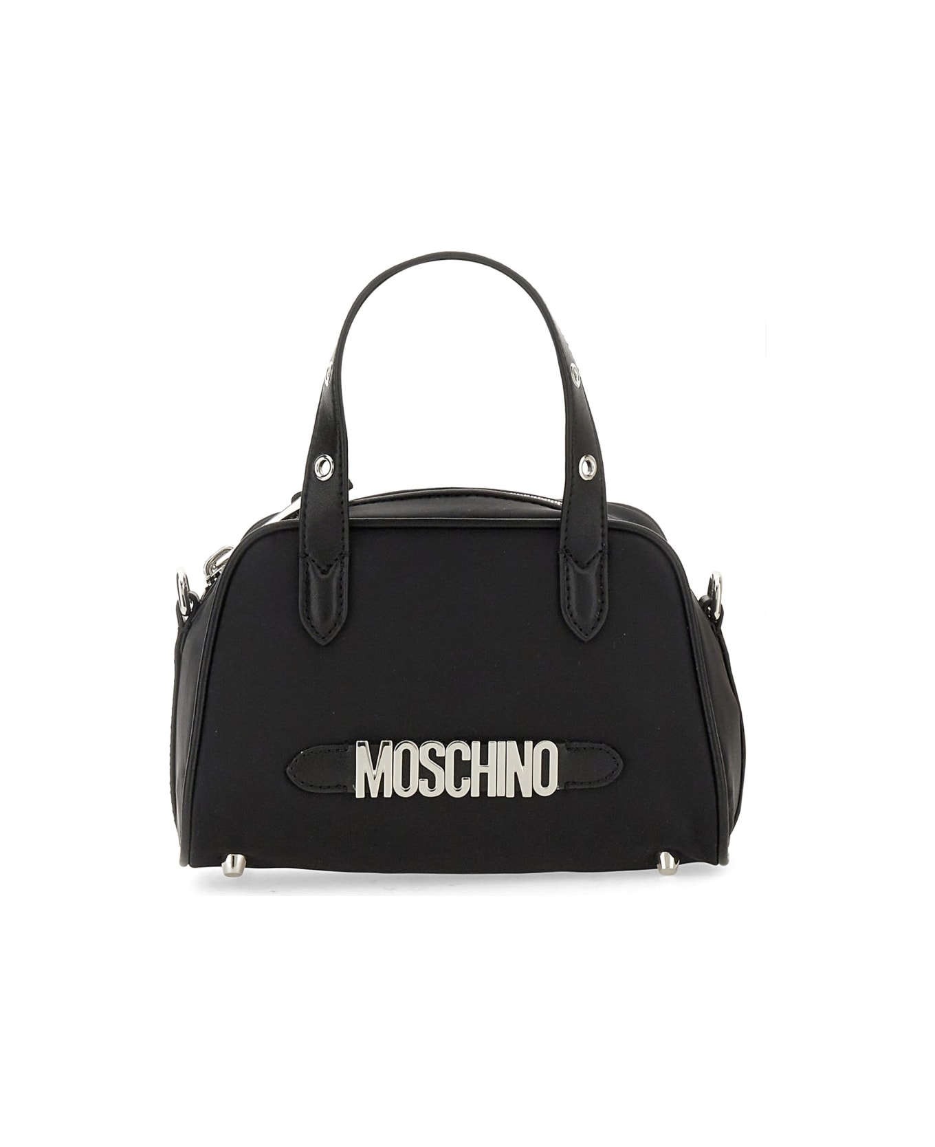 Moschino Bag With Logo - BLACK トラベルバッグ