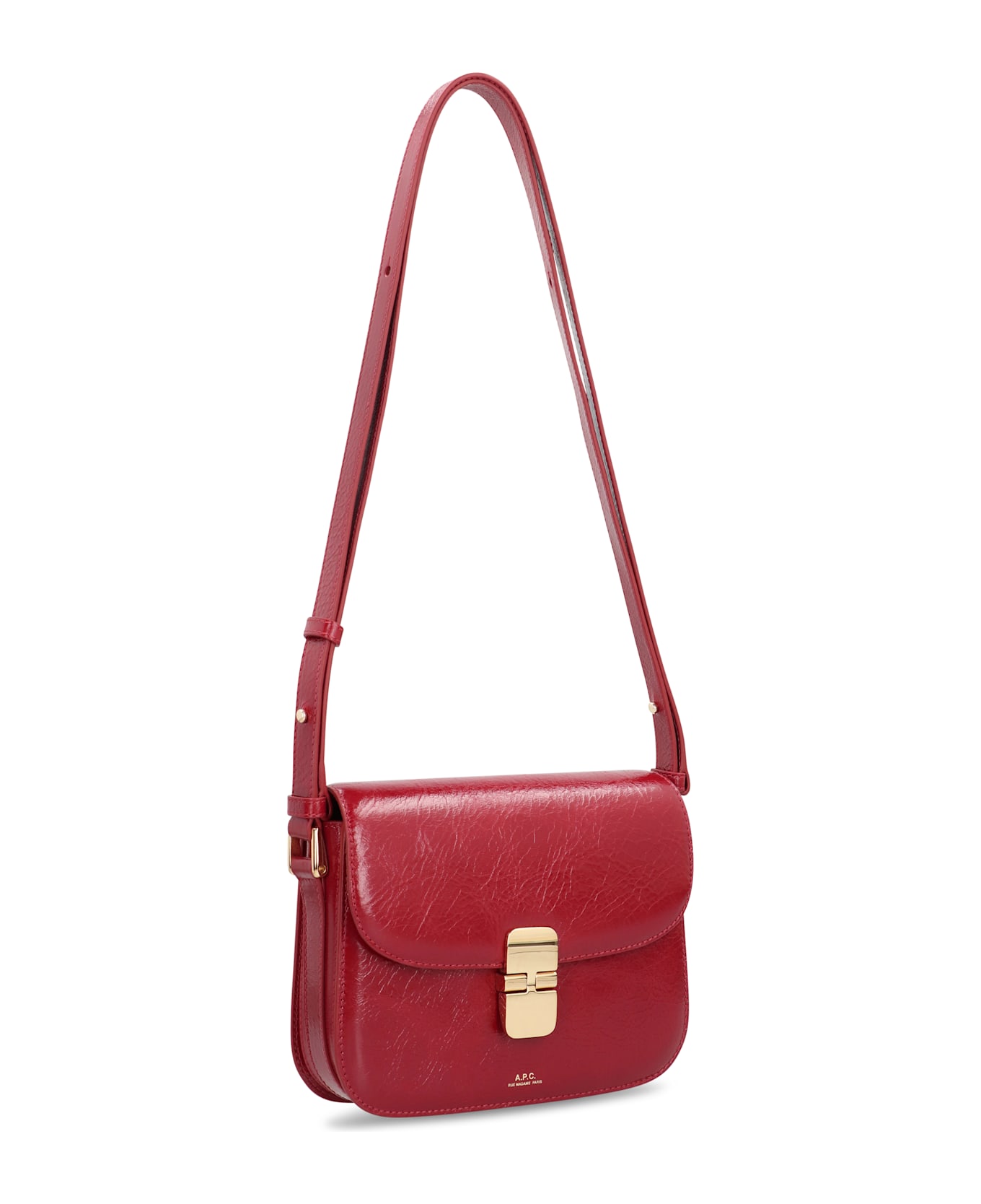 A.P.C. Grace Small Leather Bag - red