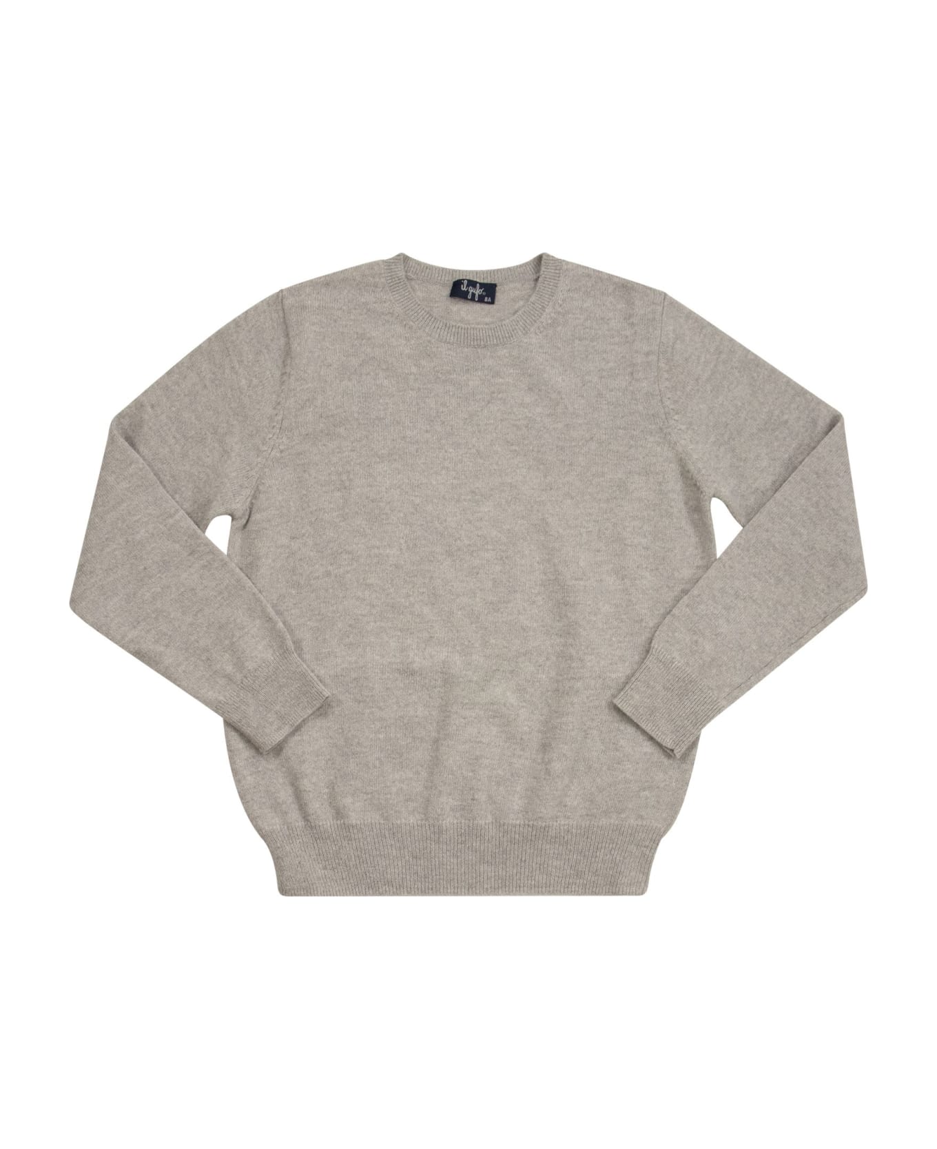 Il Gufo Crew Neck Sweater In Wool - Grey