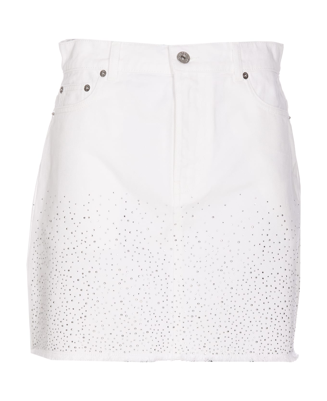 J.W. Anderson Crystal Denim Skirt - White スカート