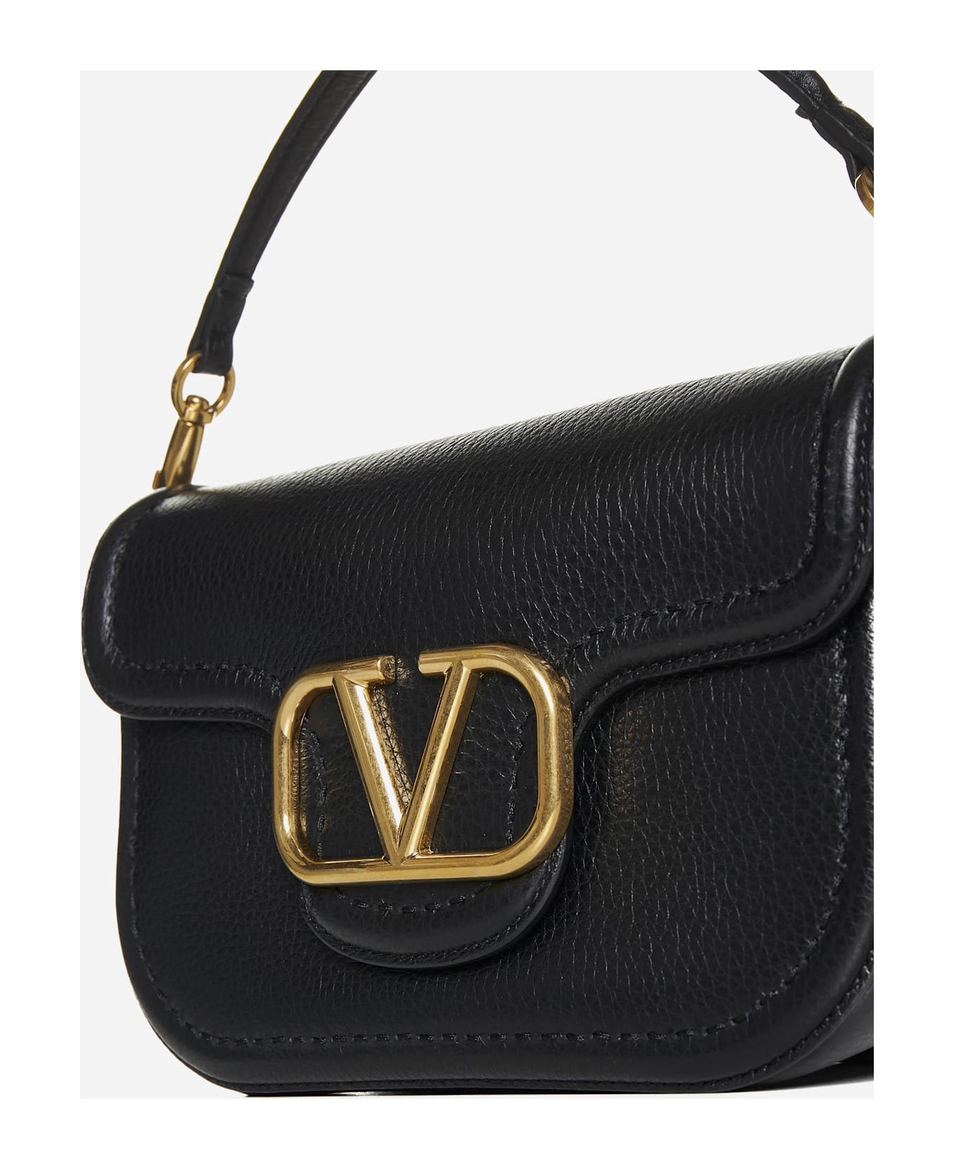 Valentino Garavani Vlogo Signature Leather Bag - Black