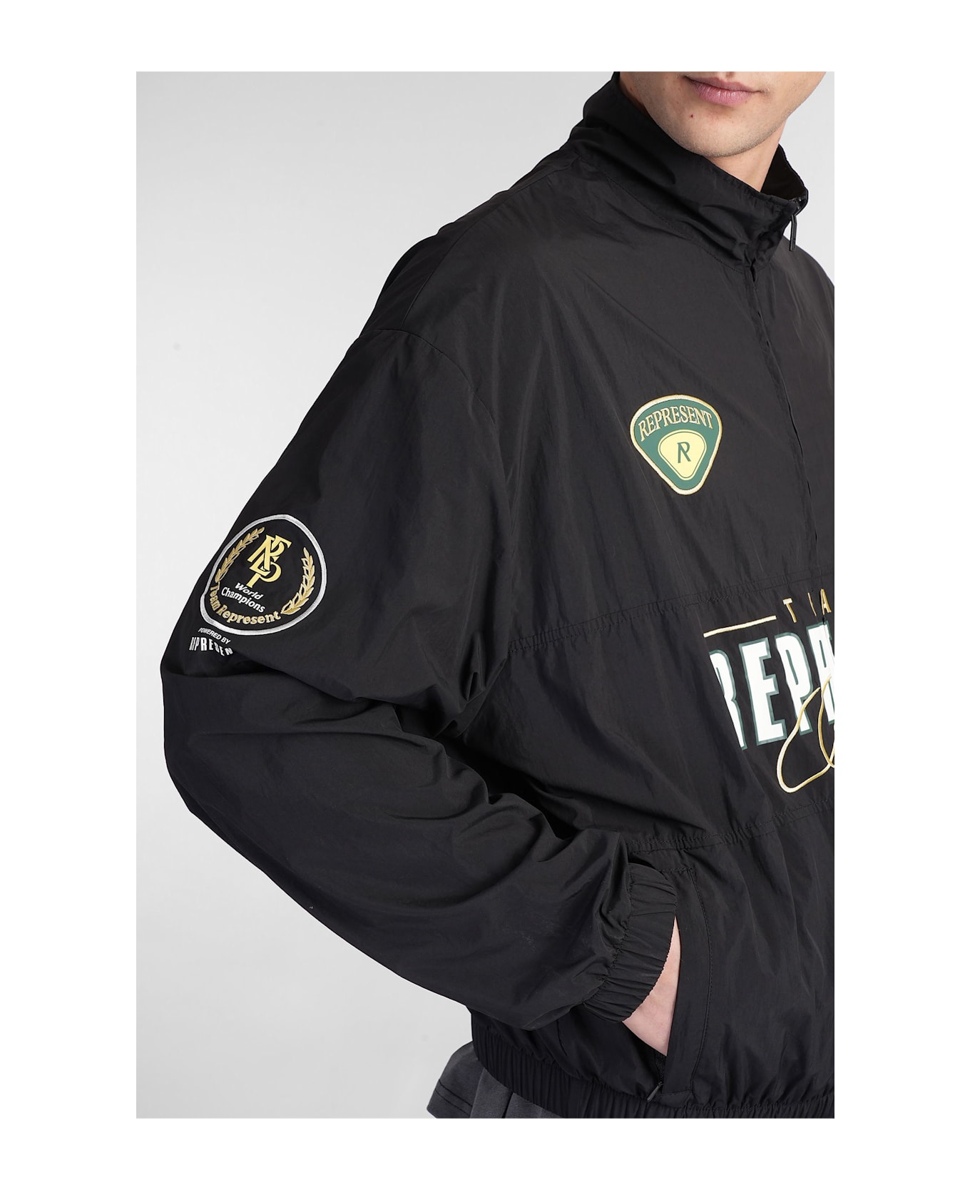 REPRESENT Casual Jacket In Black Nylon - black