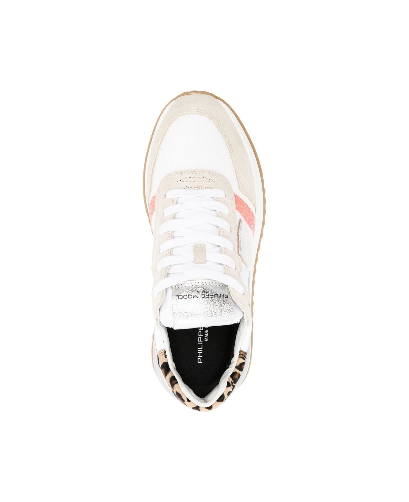 Philippe Model Tropez 2.1 Running Sneakers - Blanc Coral - White