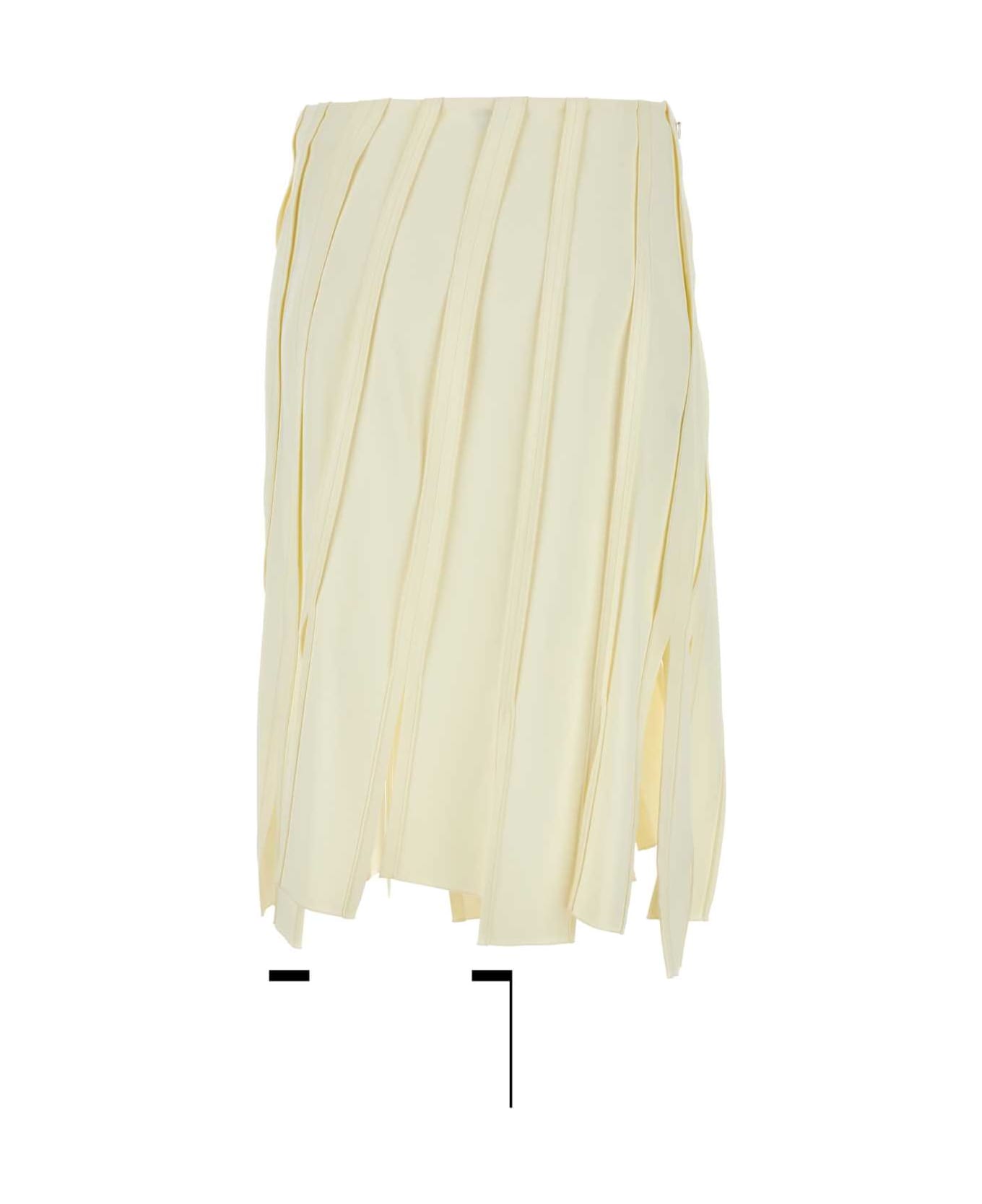 Bottega Veneta Ivory Stretch Viscose Skirt - BURRO