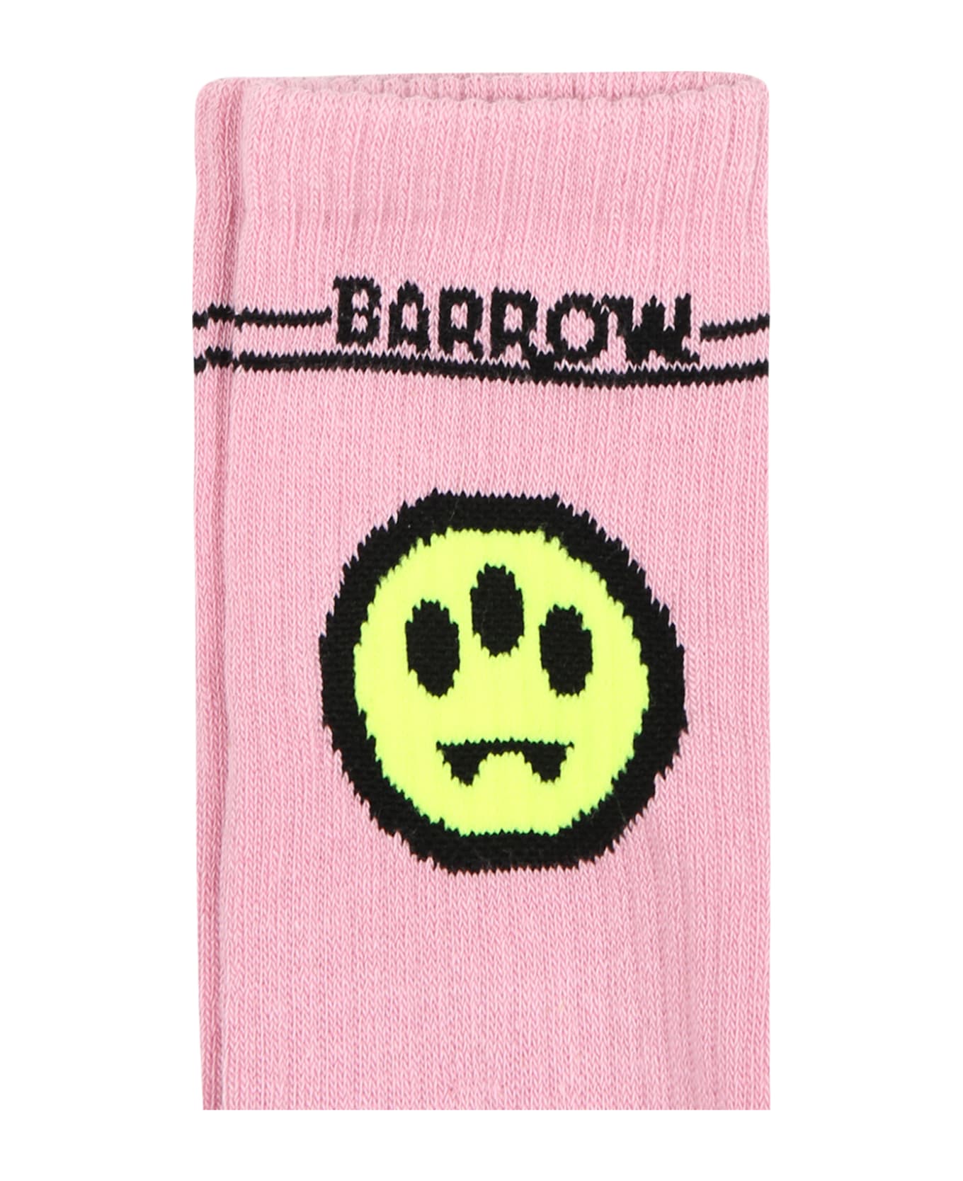 Barrow Pink Socks For Girl With Smiley - Pink