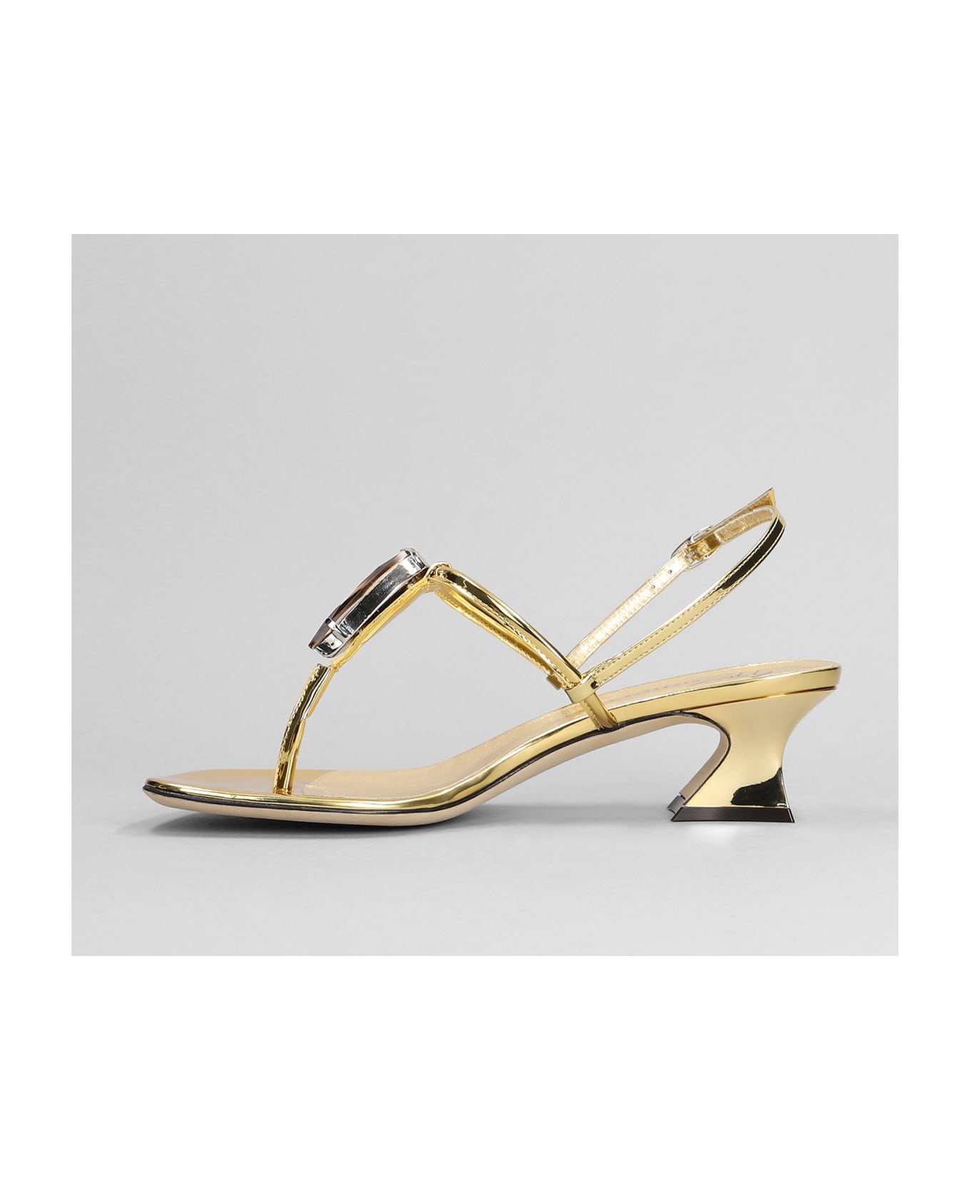 Giuseppe Zanotti Anthonia Sandals In Gold Synthetic Leather - gold