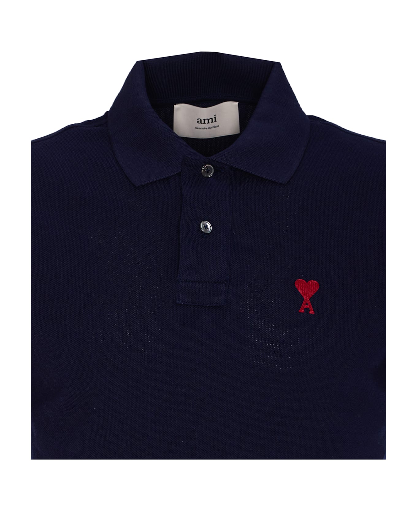 Ami Alexandre Mattiussi Classic Ami De Coeur Polo - BLUE