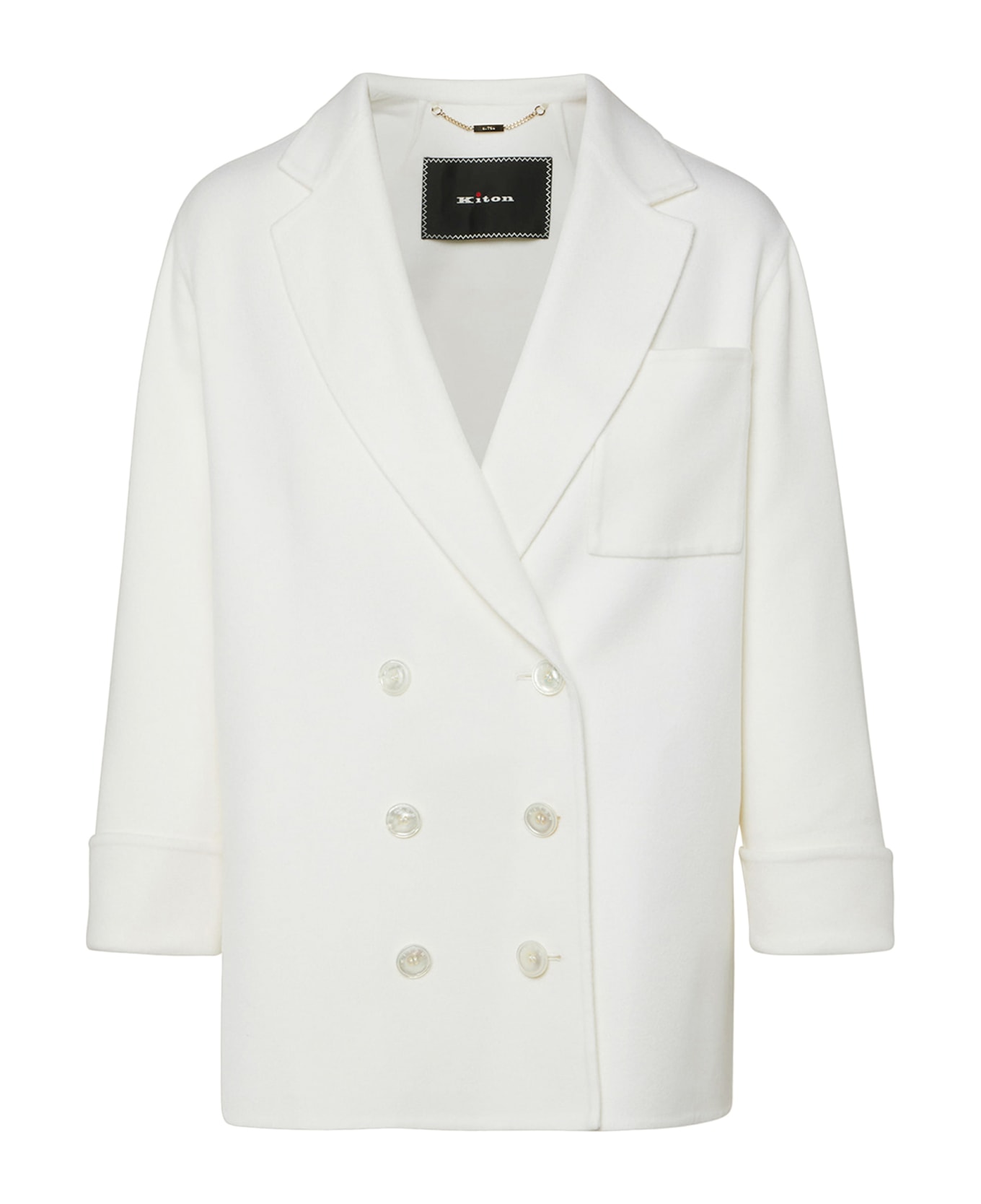 Kiton Jacket Cashmere - WHITE