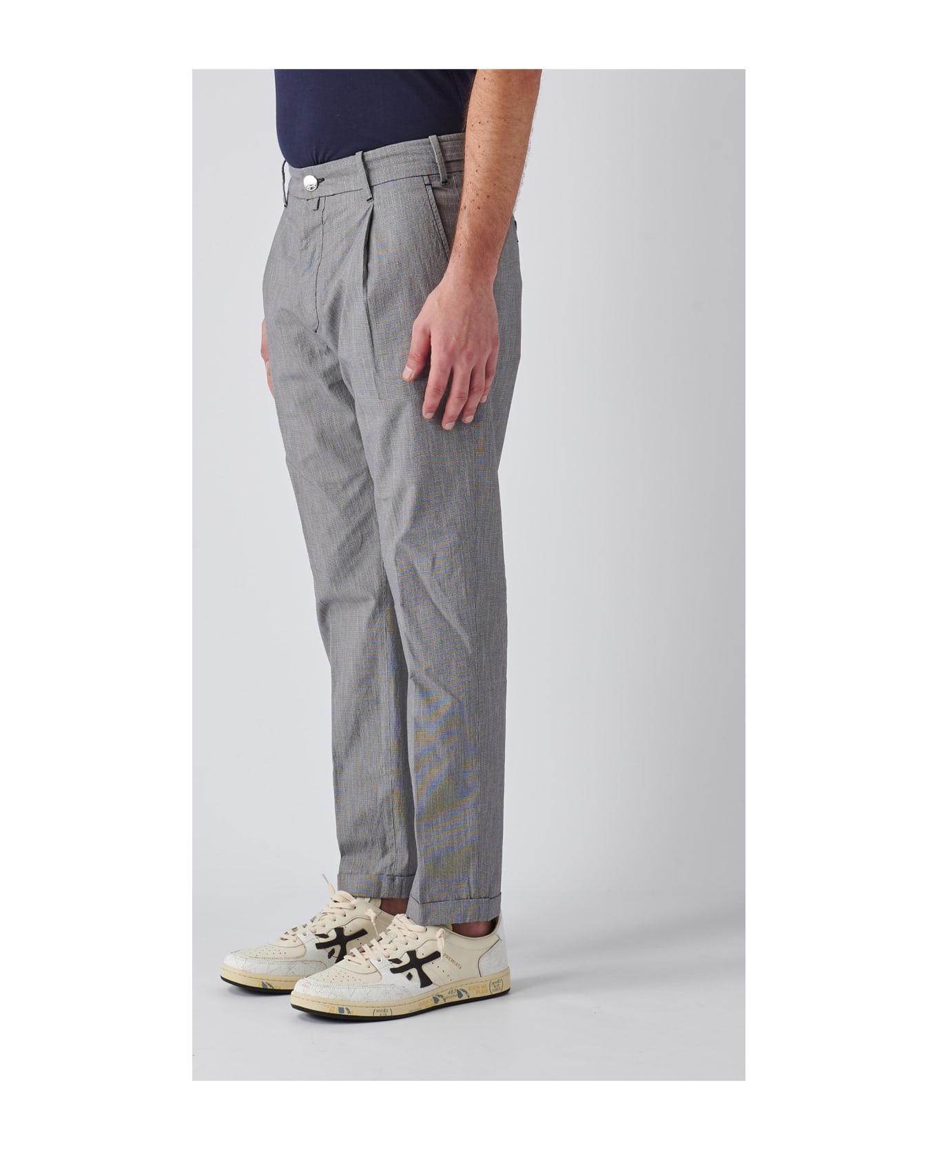 Jacob Cohen Pantalone Crop/slim Trousers - GRIGIO-BLU ボトムス