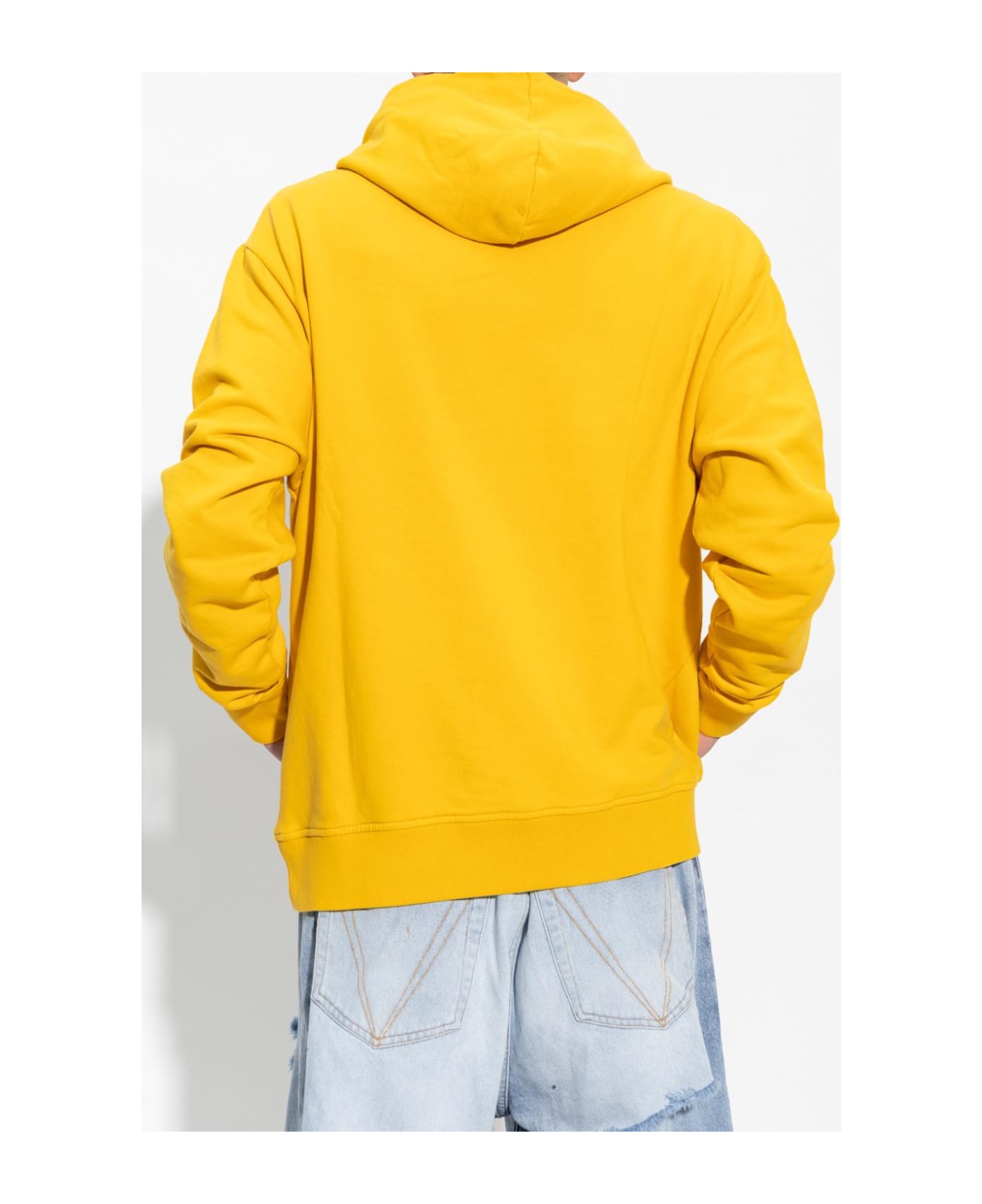 FourTwoFour on Fairfax Hoodie With Logo - YELLOW フリース
