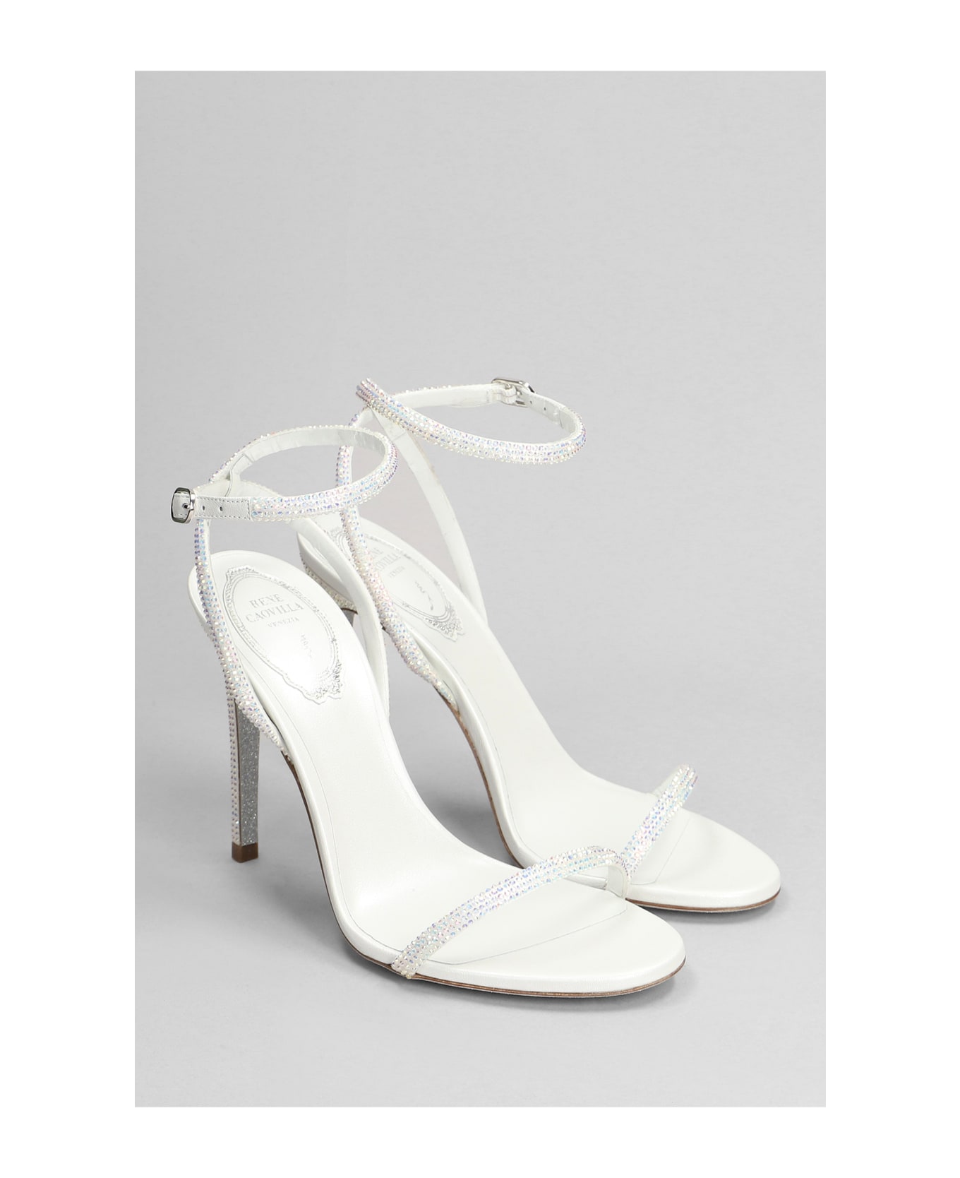 René Caovilla Ellabrita Sandals In White Leather - white
