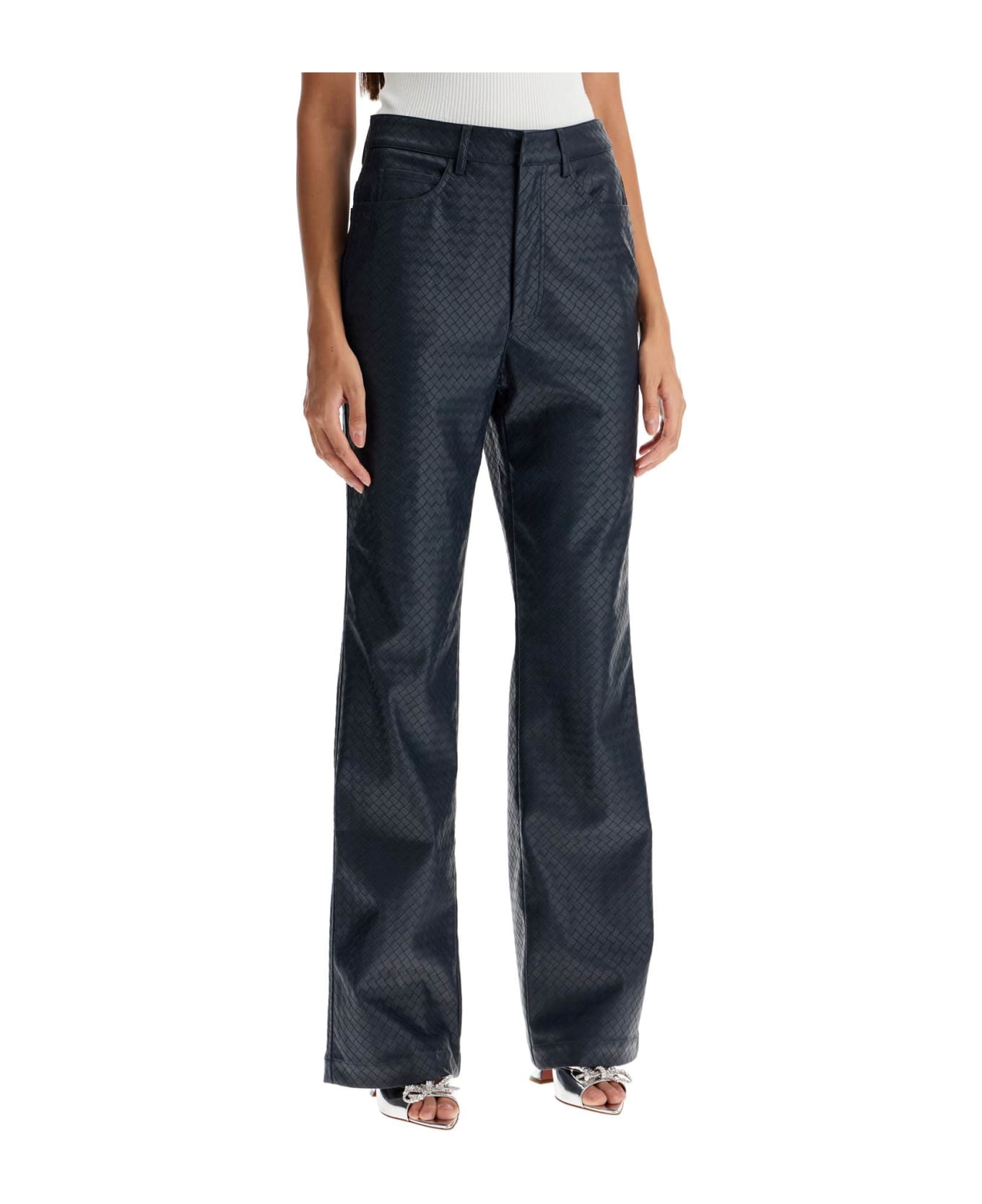 Rotate by Birger Christensen Straight Leg Pants With Woven Pattern Design - basic|basic