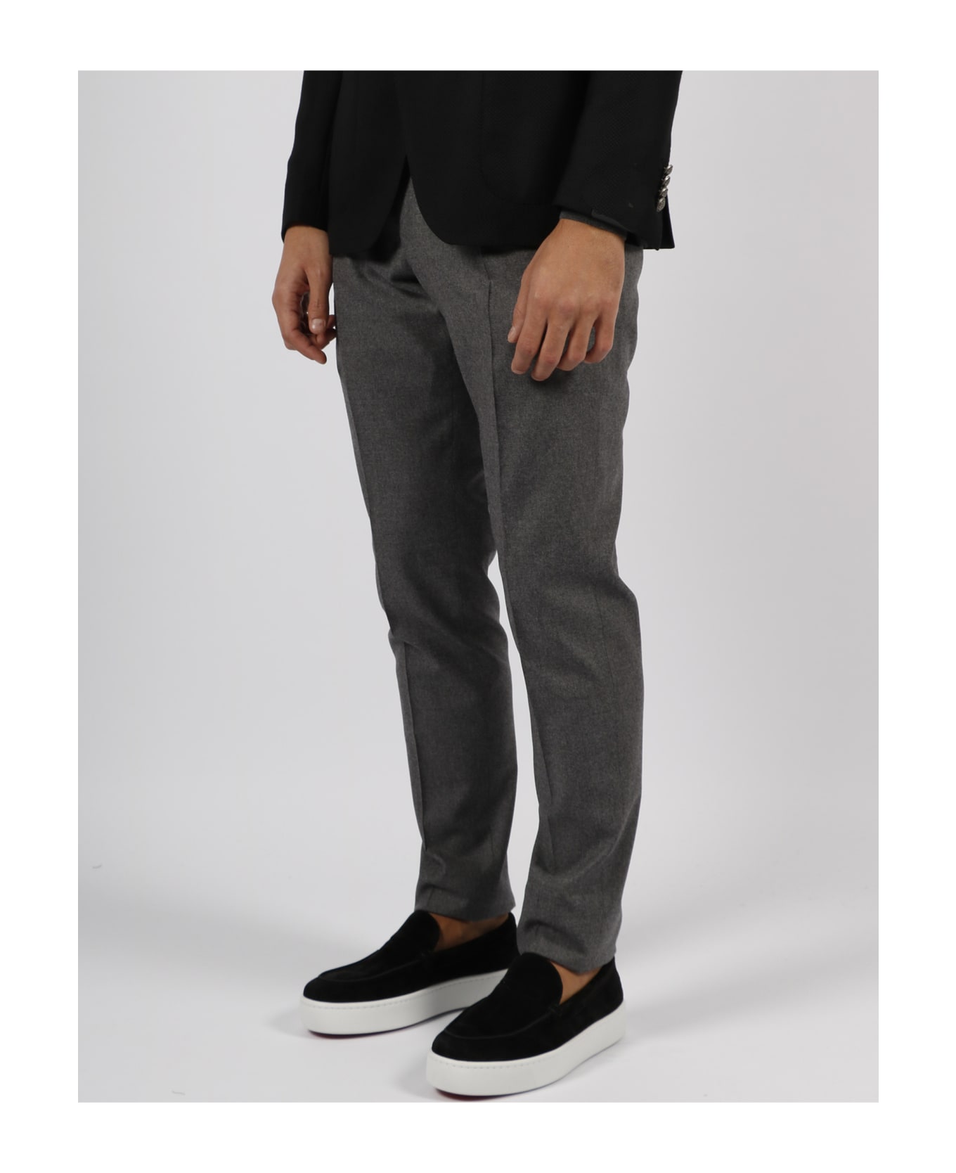 Tagliatore Wool Stretch Tailored Trousers - Grey