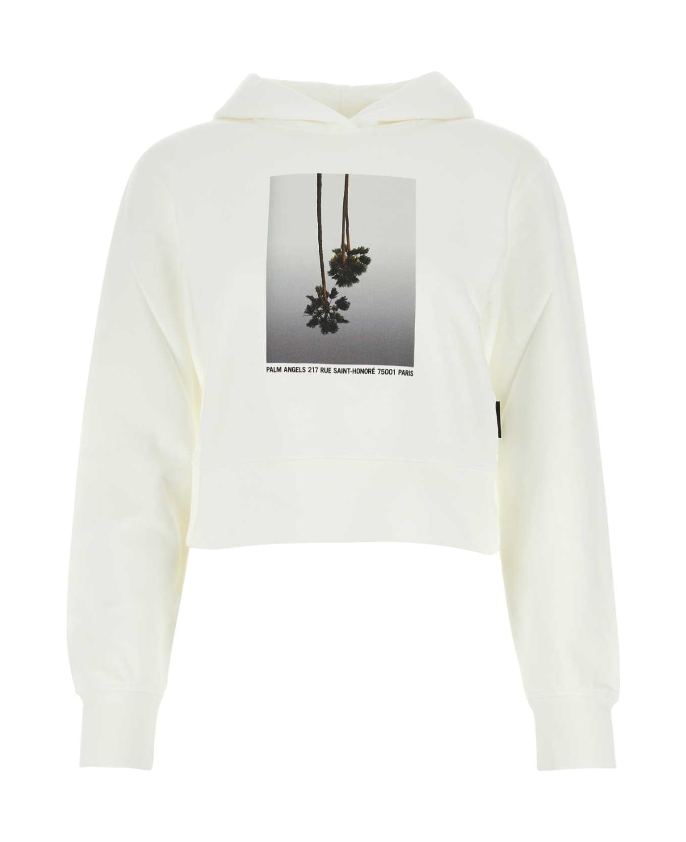 Palm Angels White Cotton Sweatshirt - OFFWHITE