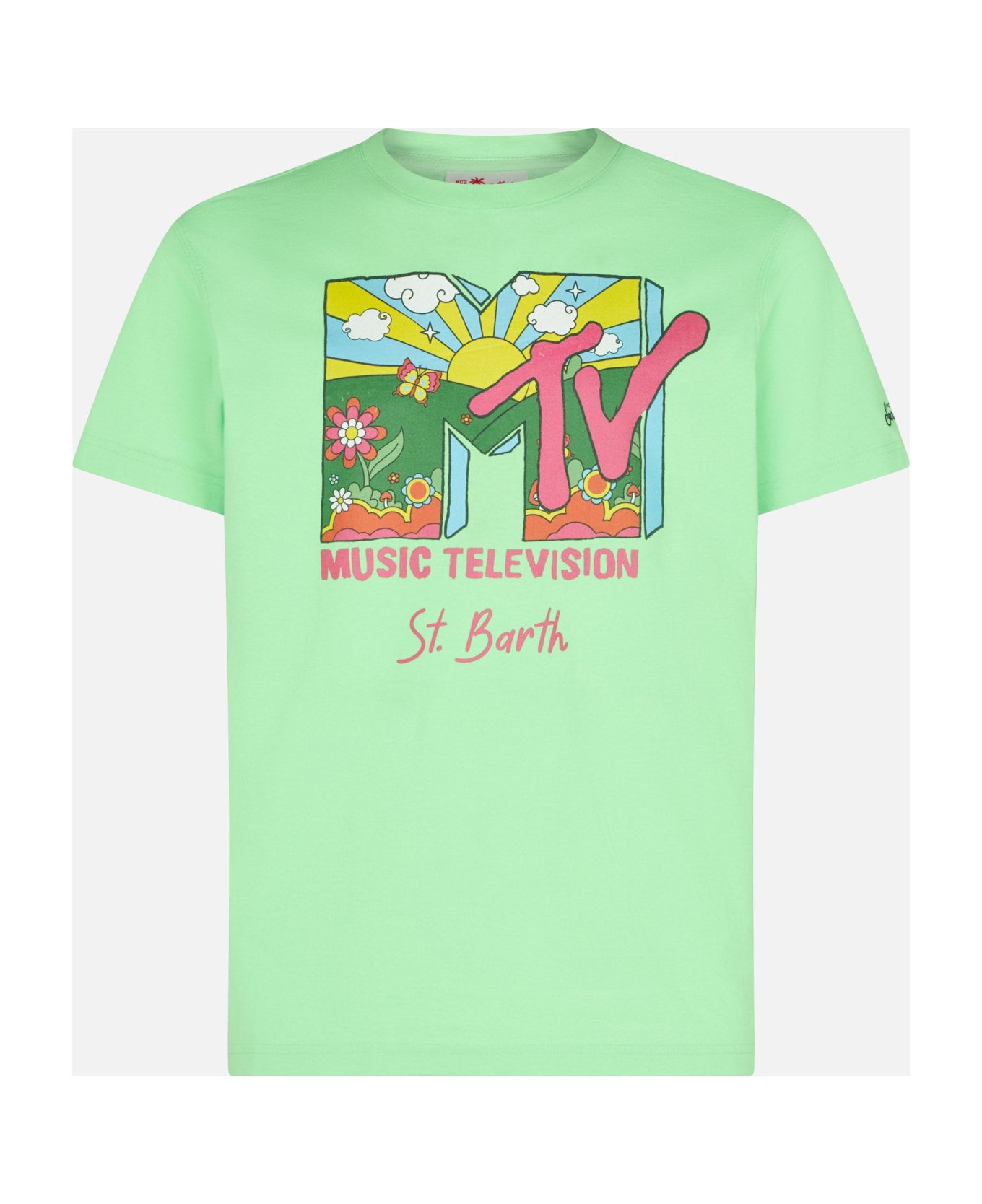 MC2 Saint Barth Man T-shirt With Mtv Front Print | Mtv© Special Edition - GREEN シャツ