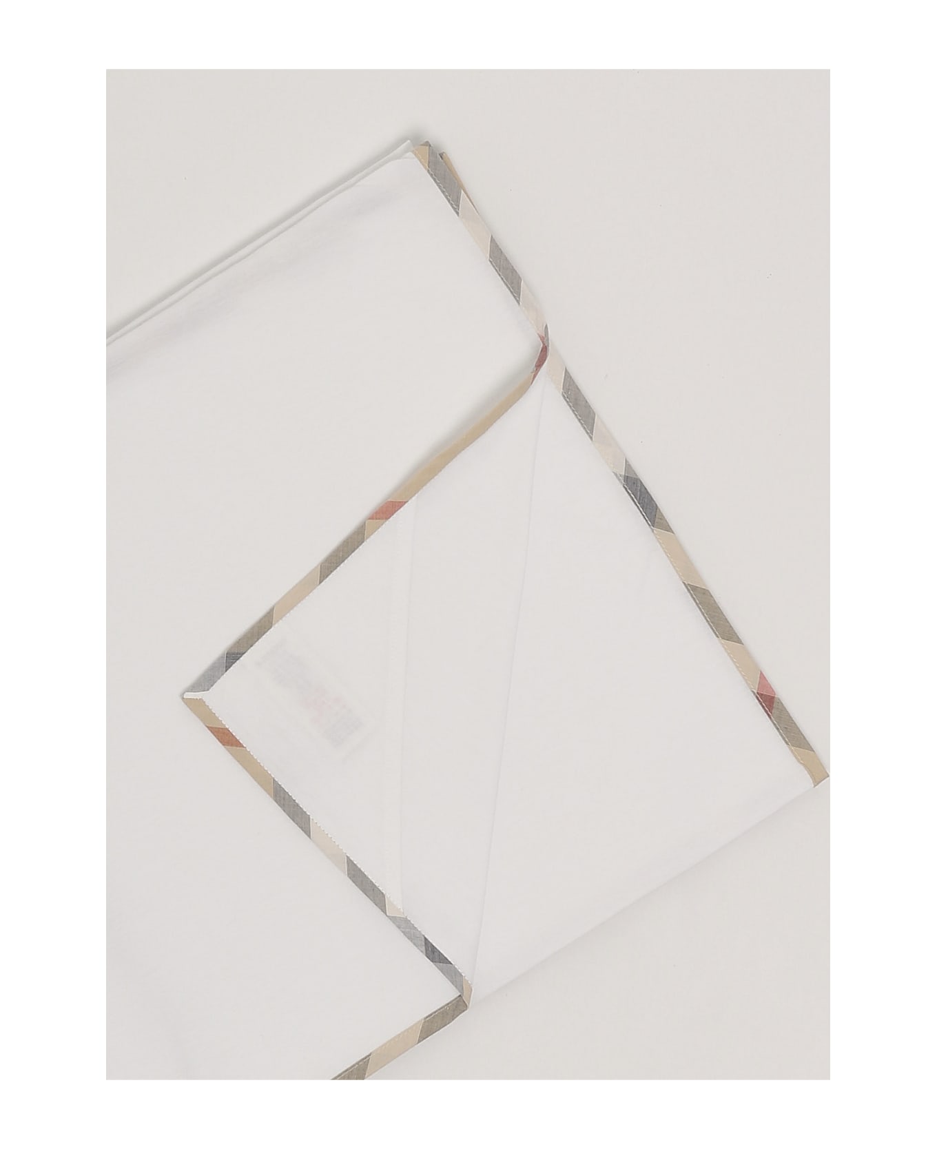 Burberry N1 Check Pip Blanket Towel - BIANCO