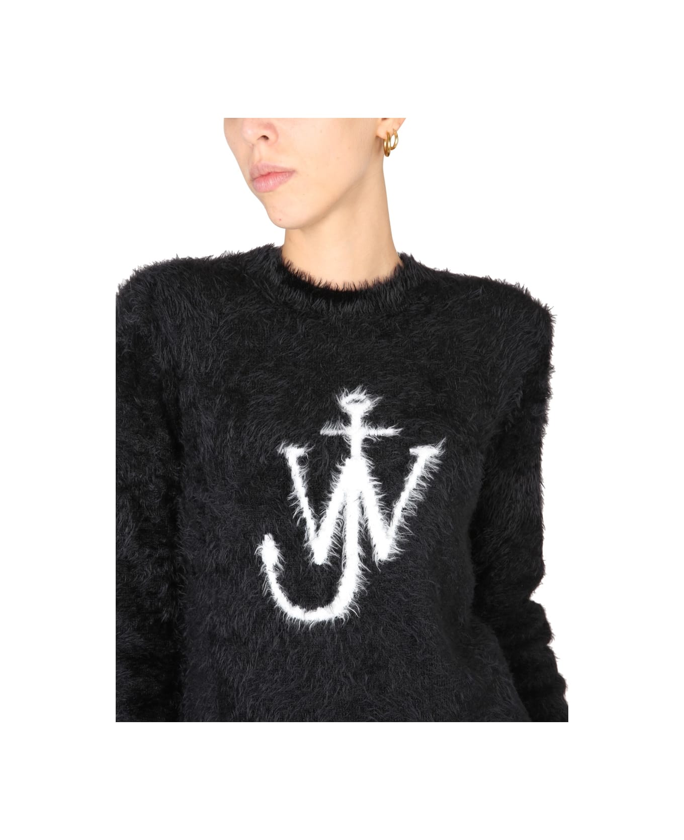 J.W. Anderson Maglia Con Intarsio Logo - BLACK