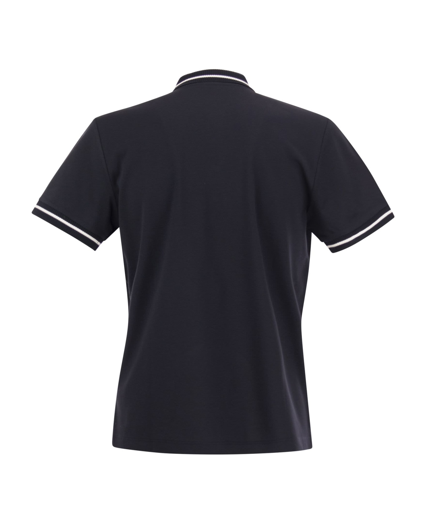 Peserico Cotton Piqué Polo Shirt - Blue