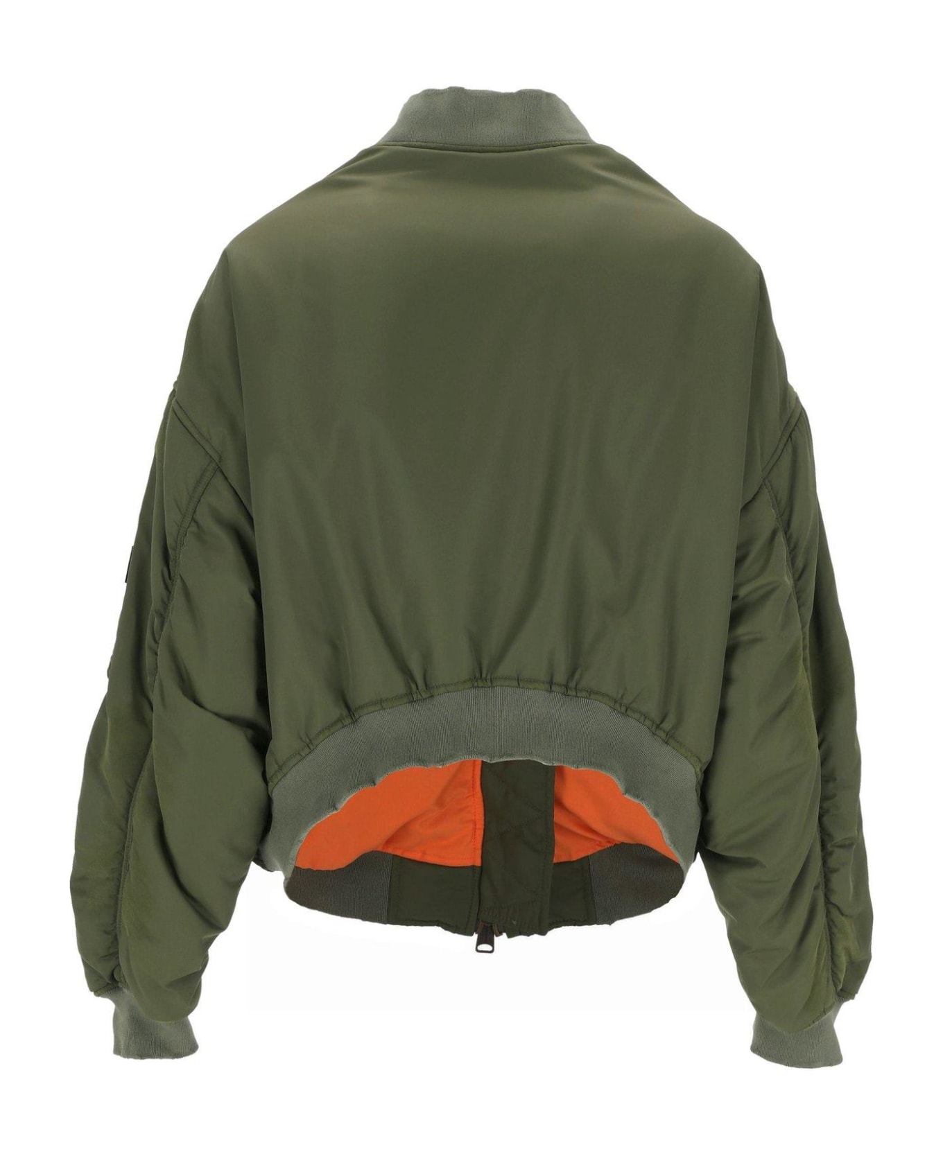Balenciaga Zip-up Bomber Jacket - MILITARY GREEN