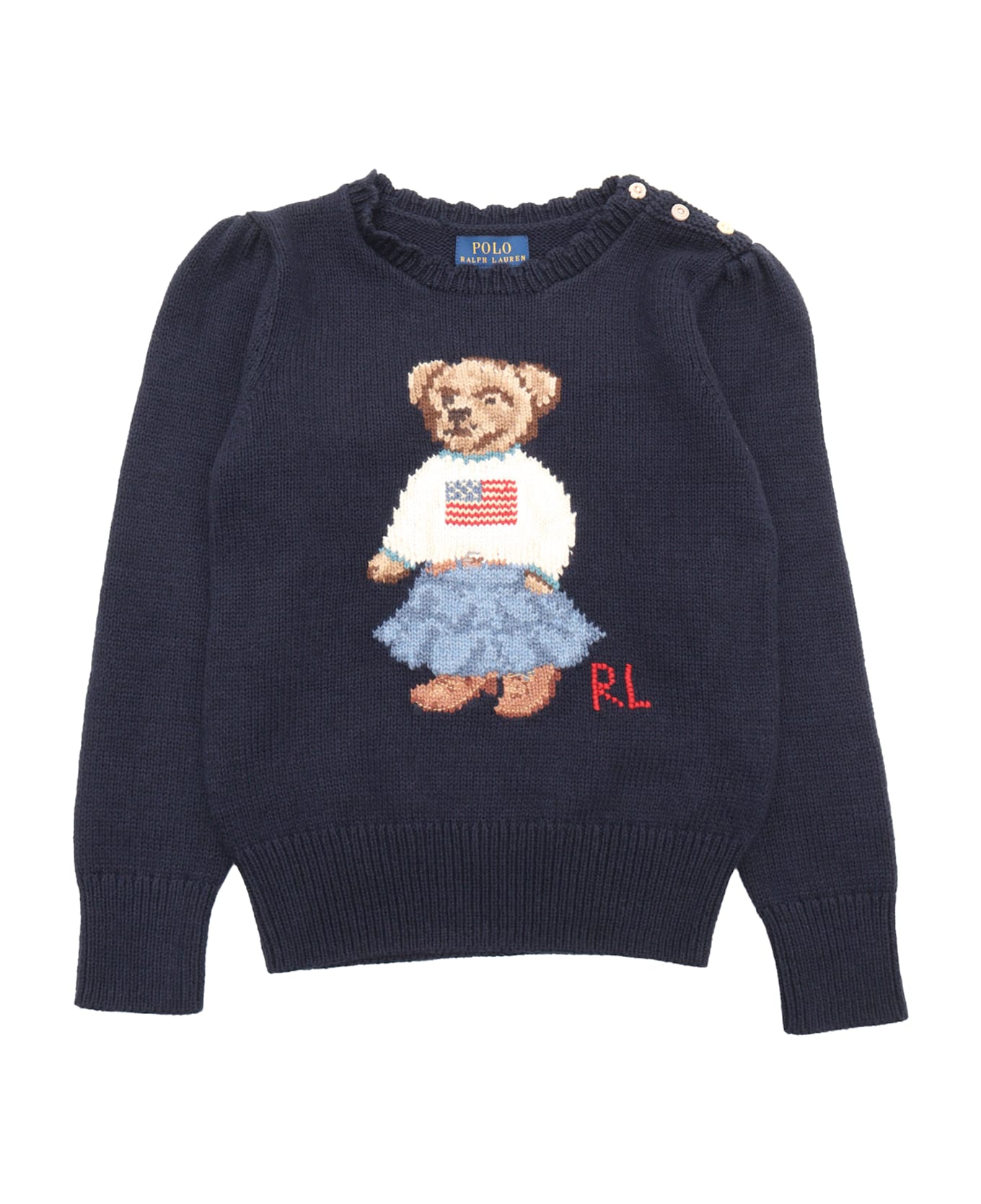Polo Ralph Lauren Iconic Bear-tops-sweater - BLUE