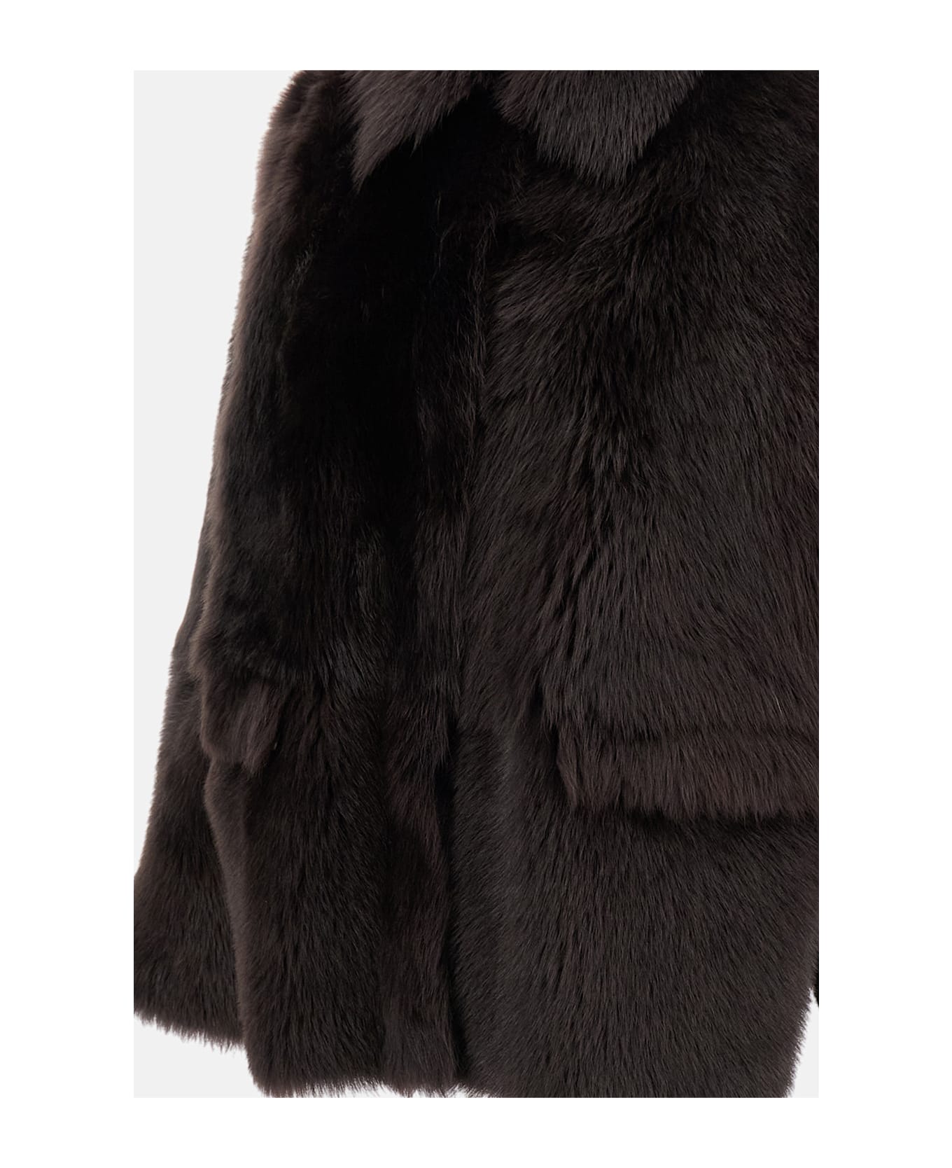 Desa 1972 Reversible Shearling Boxy Jacket - Brown