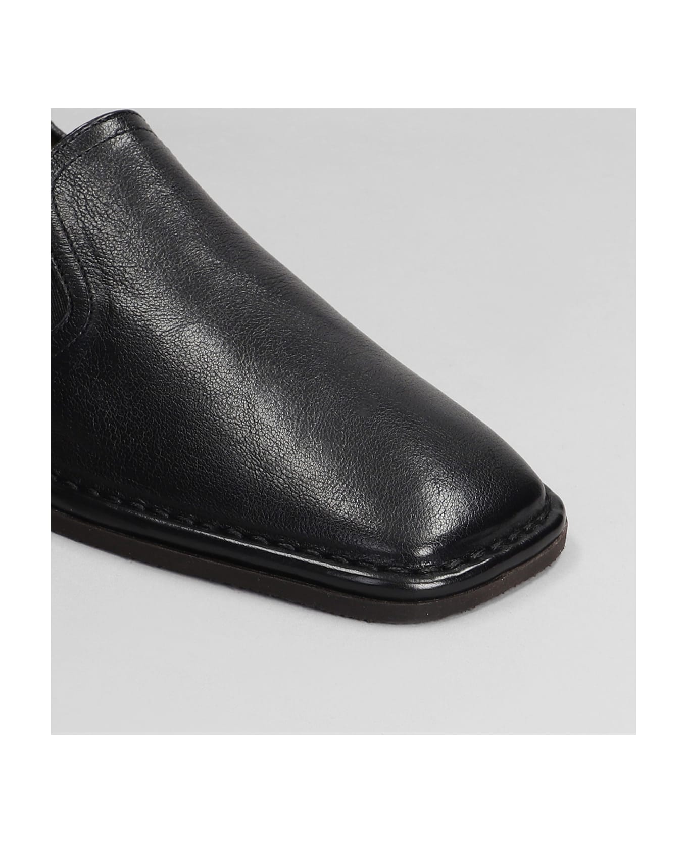 Lemaire Loafers In Black Leather - black