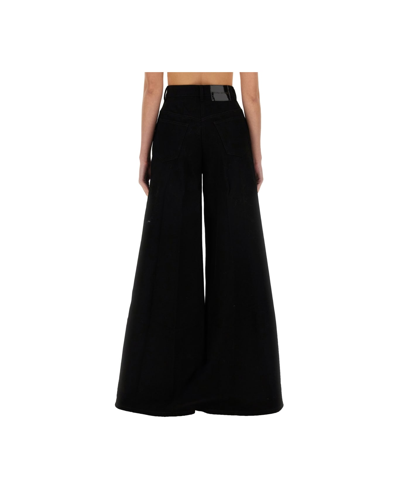 Nina Ricci Flared Pants - BLACK