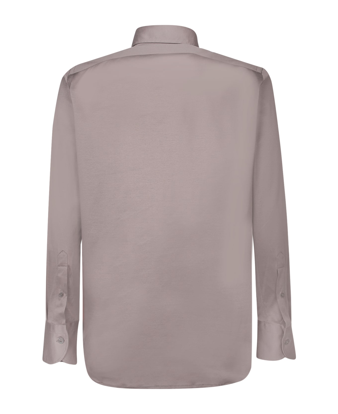 Canali Taupe Jersey Shirt - Beige