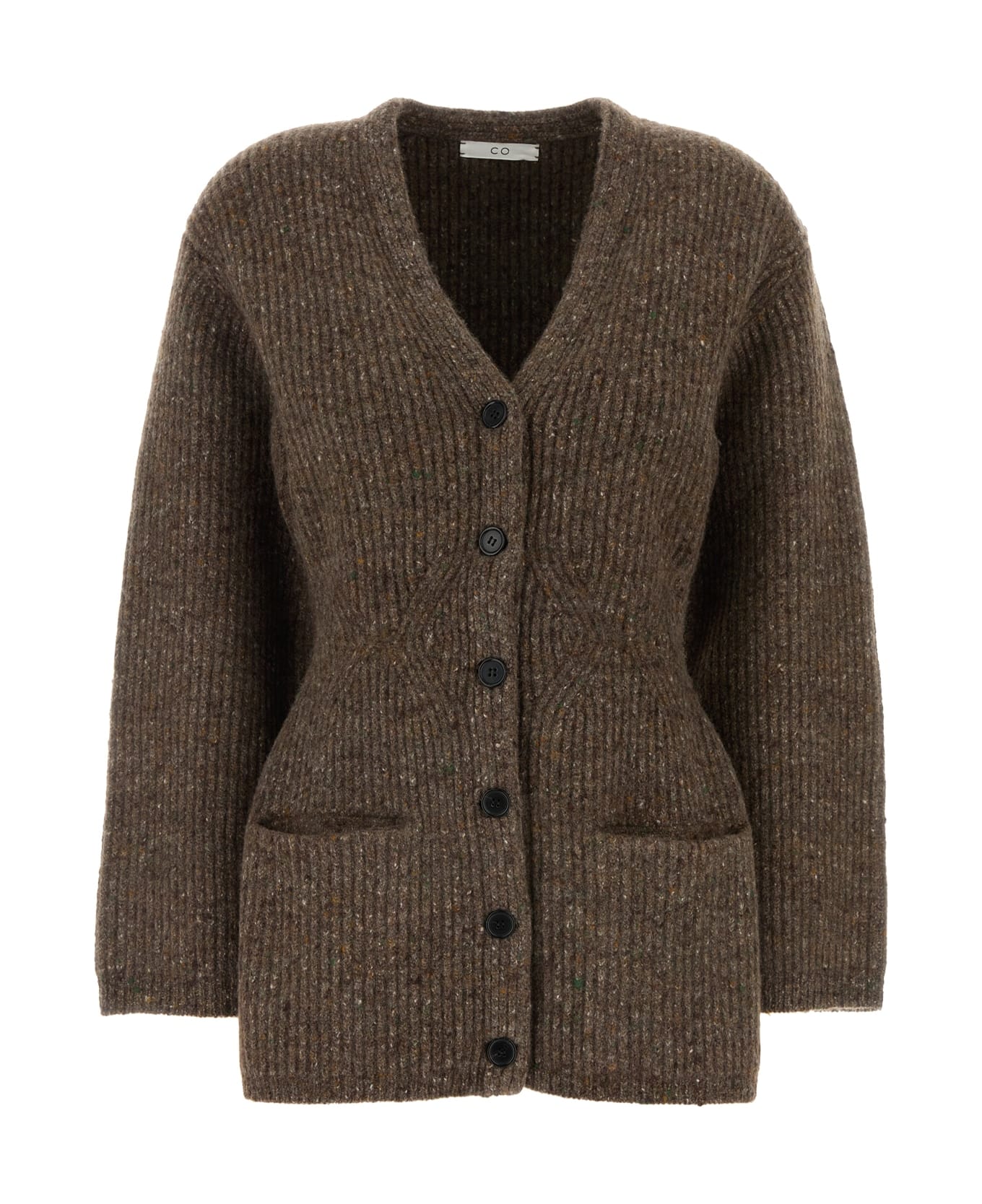 Co Structured Cardigan - BROWN