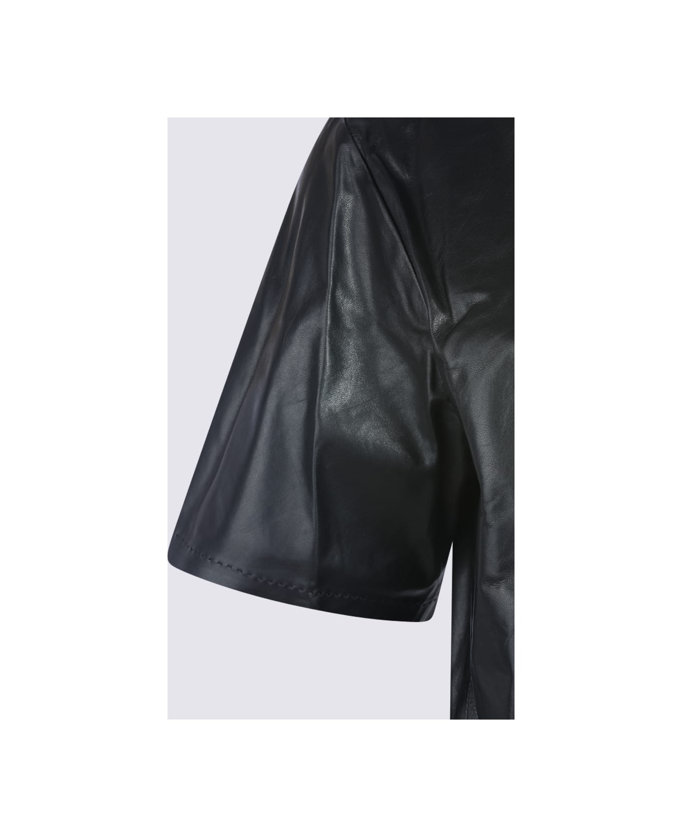 AMIRI Black Leather Jacket - Black