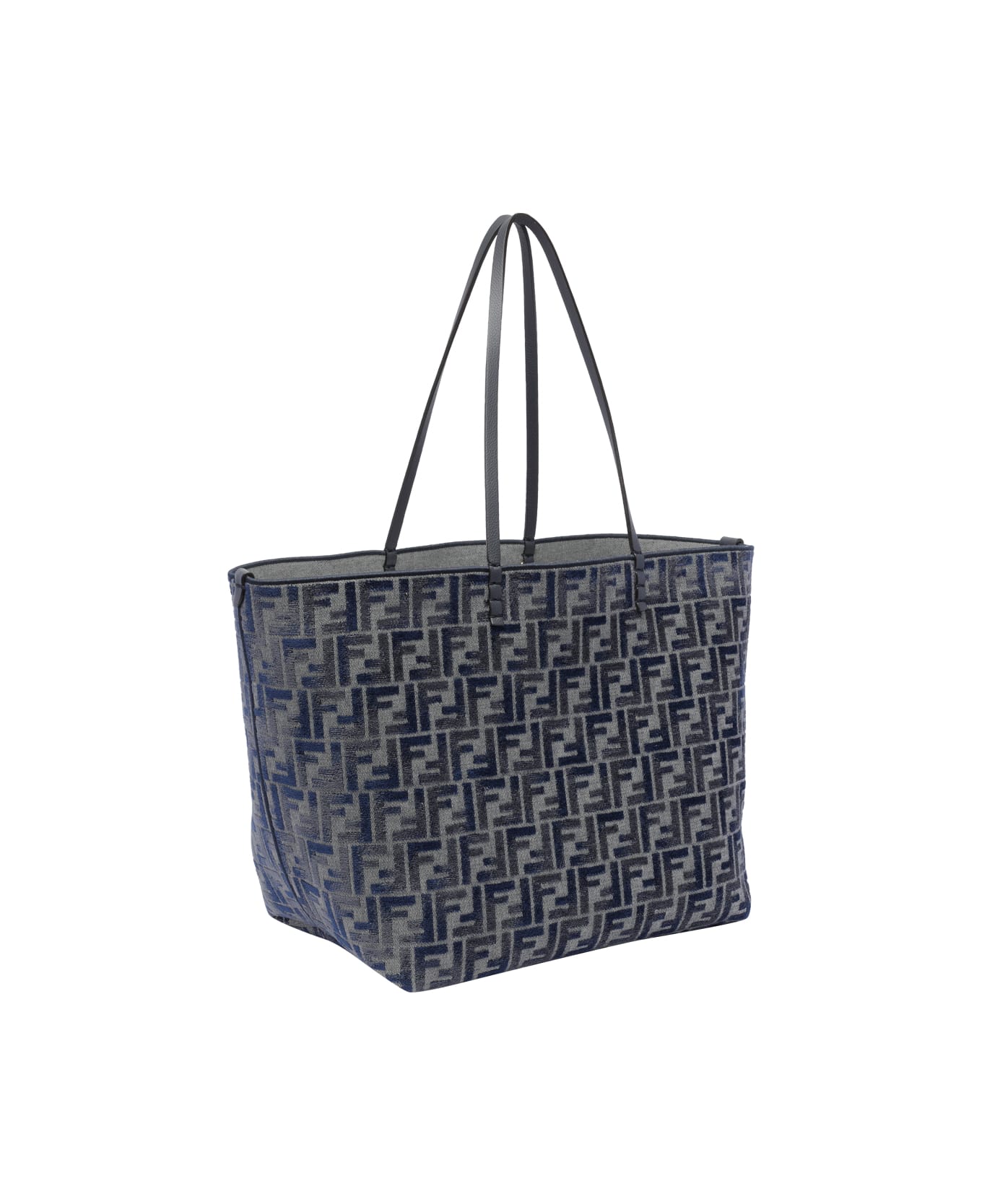 Fendi Ff Roll Shopping Bag Large - Blue トートバッグ