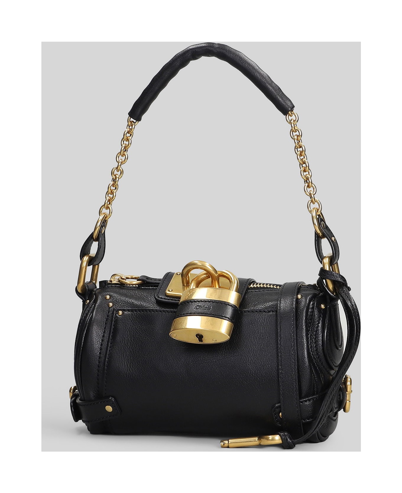 Chloé Paddington Shoulder Bag In Black Leather - black