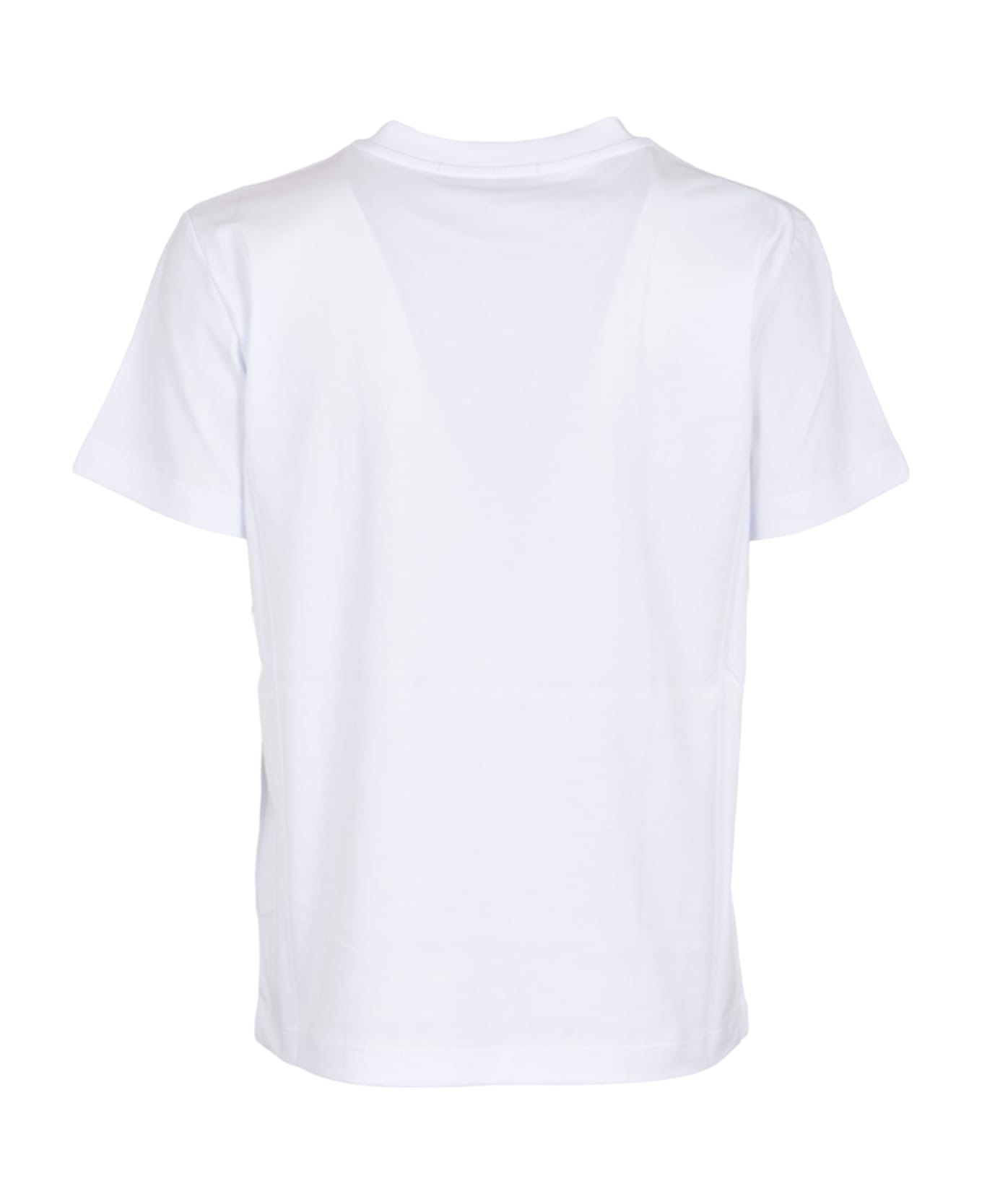MSGM Logo Chest T-shirt - Optical White Tシャツ