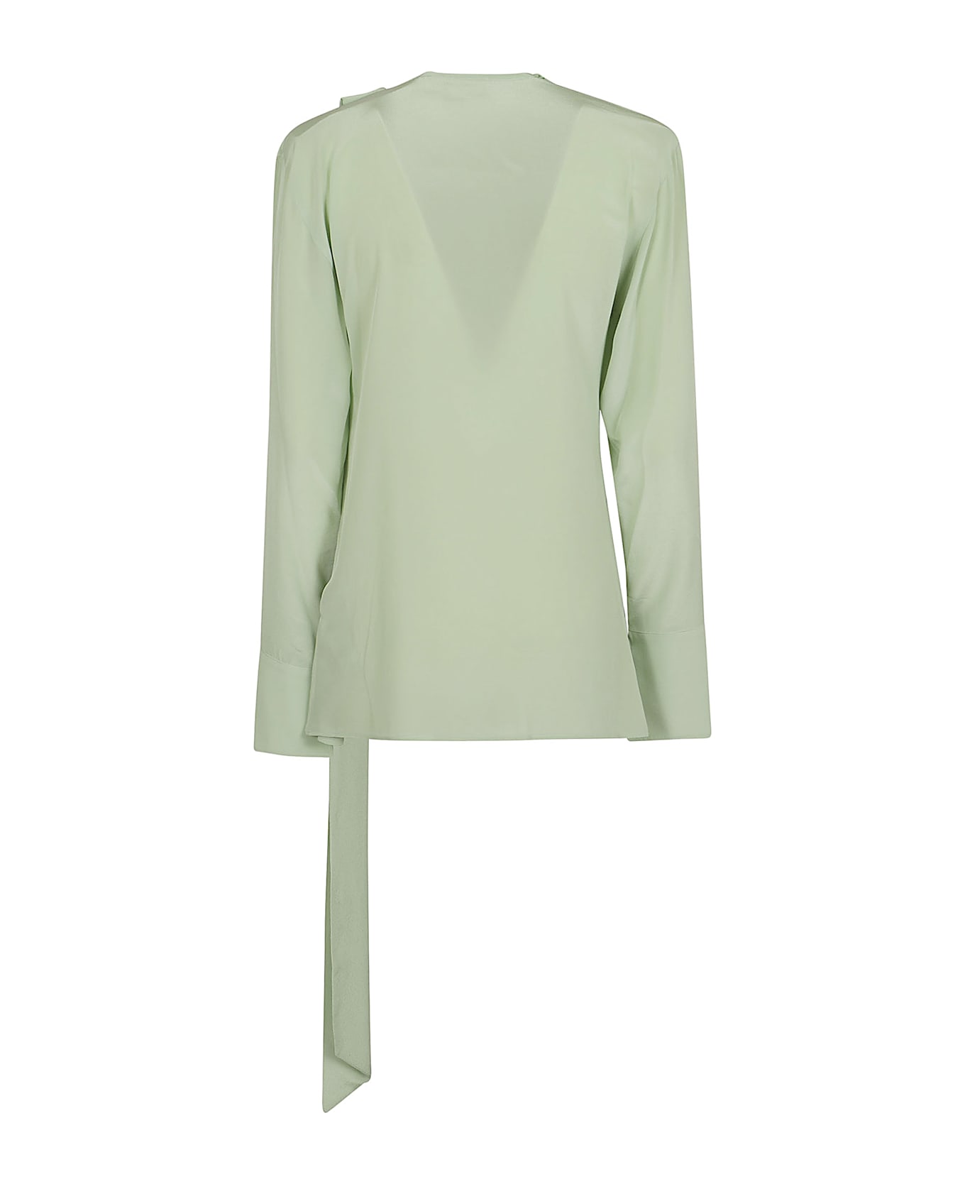 Victoria Beckham Twist Detail Scarf Top - Jade