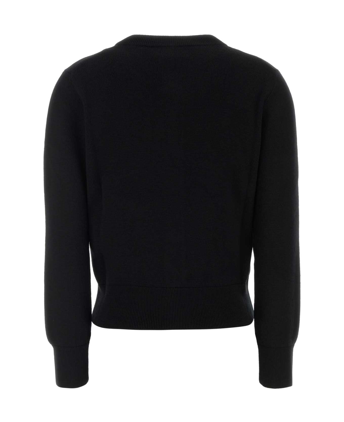 Ami Alexandre Mattiussi Black Wool Cardigan - NOIRROUGE