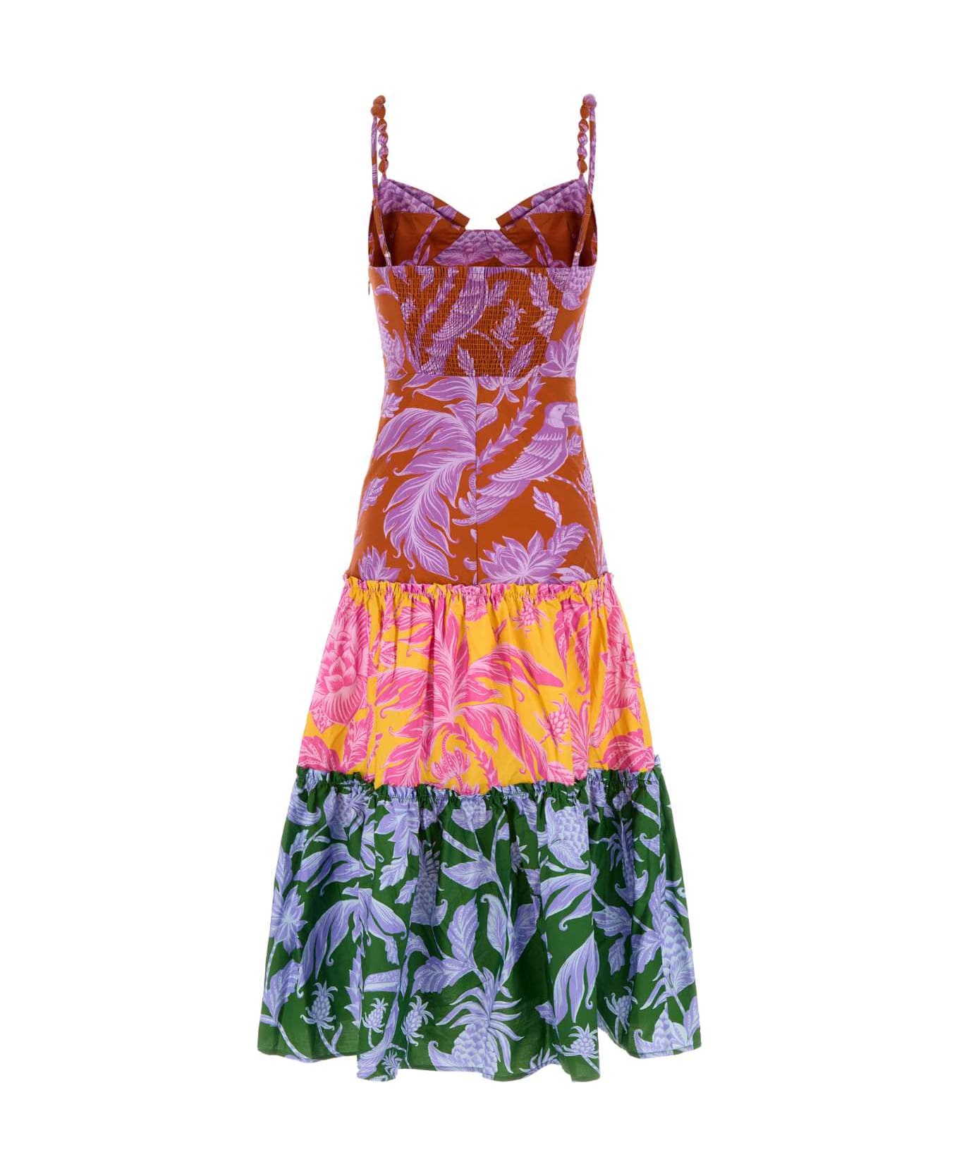 Farm Rio Printed Poplin Dress - TROPICALSWINGMIX