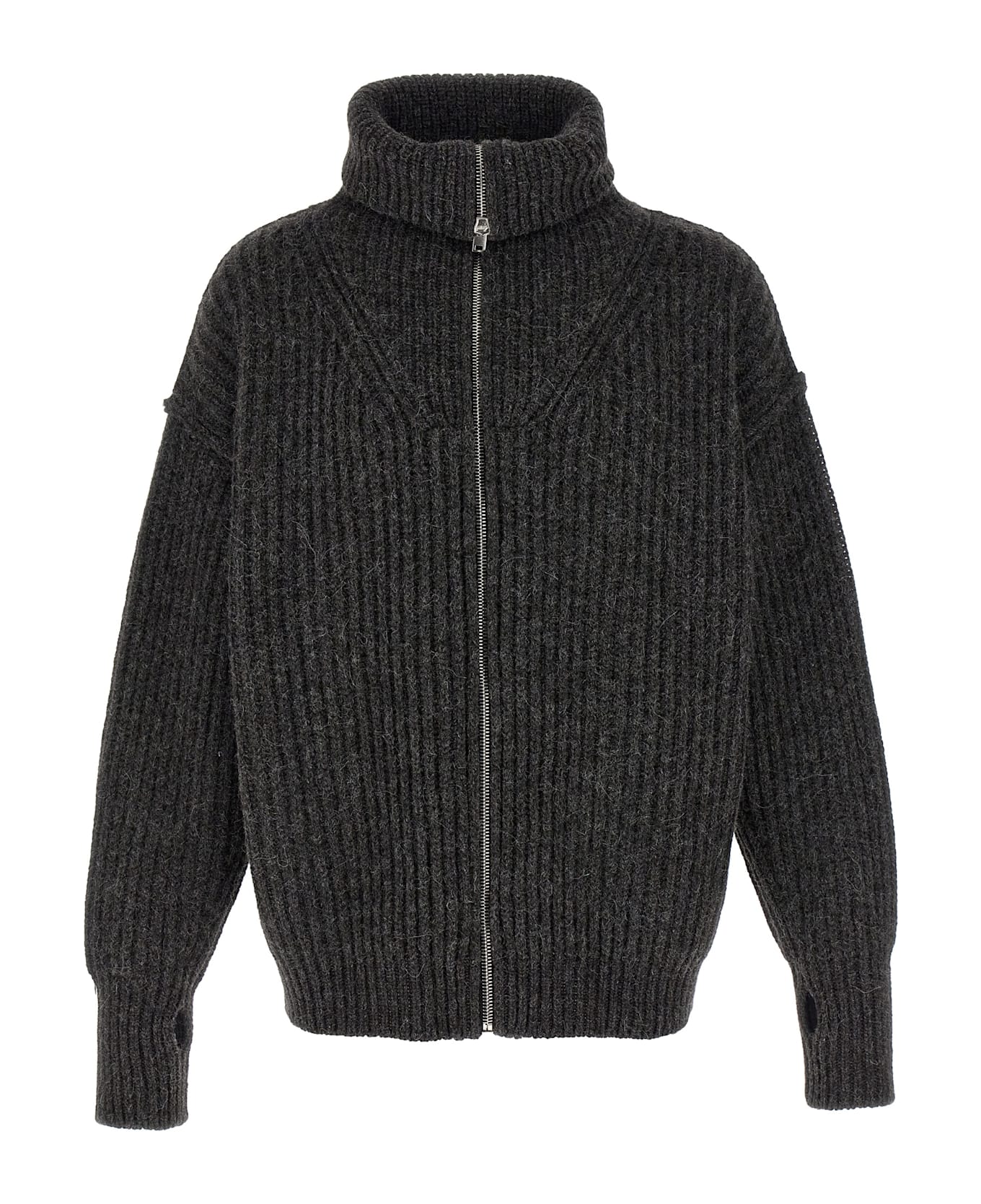 Lemaire Ribbed Cardigan - Gray