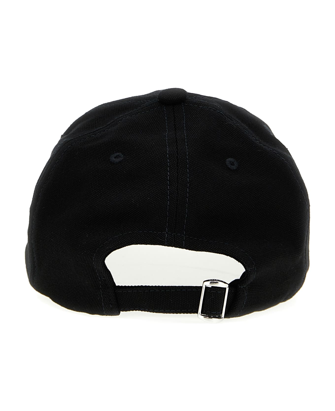Marine Serre Logo Embroidery Baseball Cap - Black   帽子