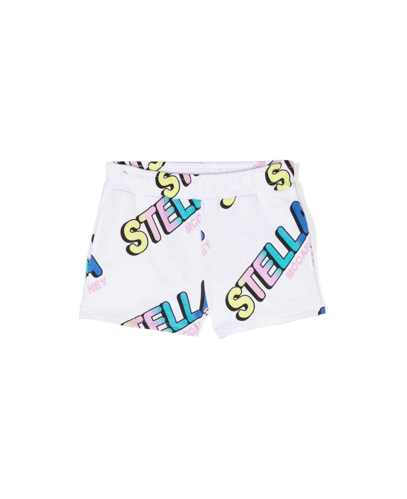 Stella McCartney Kids Sports Shorts With Print - White ボトムス