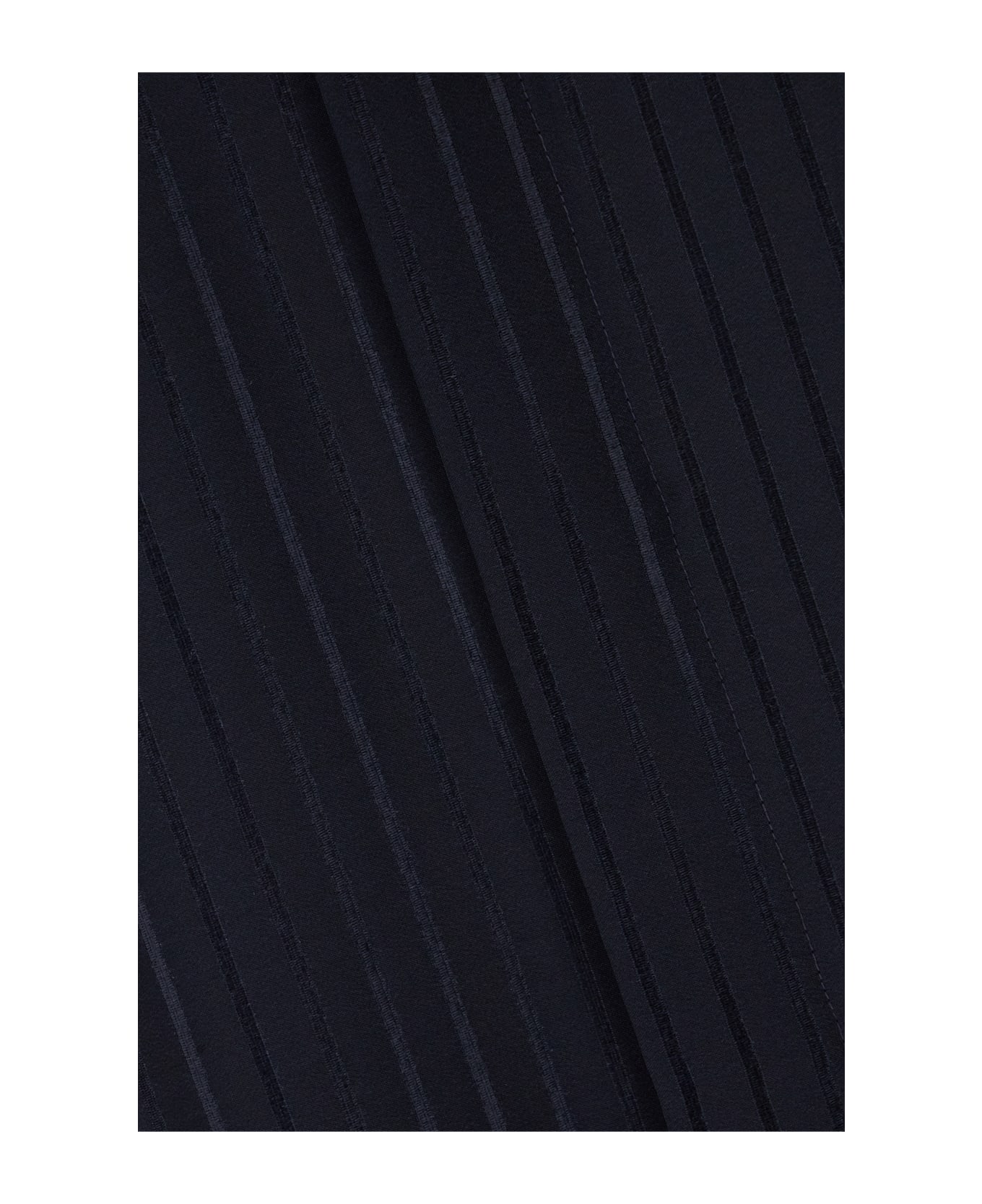 Navy Blue Silk Shirt