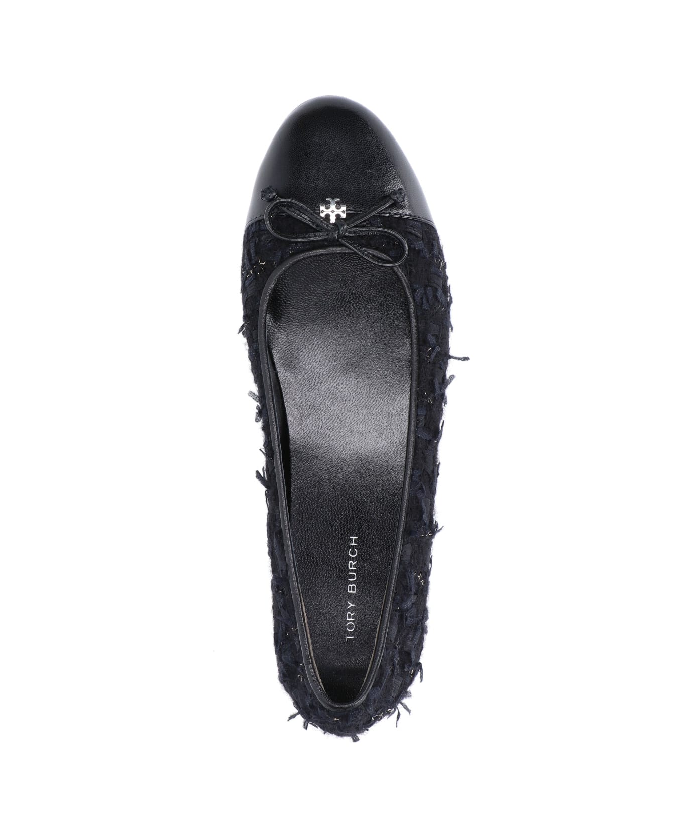 Tory Burch Tweed Ballet Flats In Wool Blend - Blue