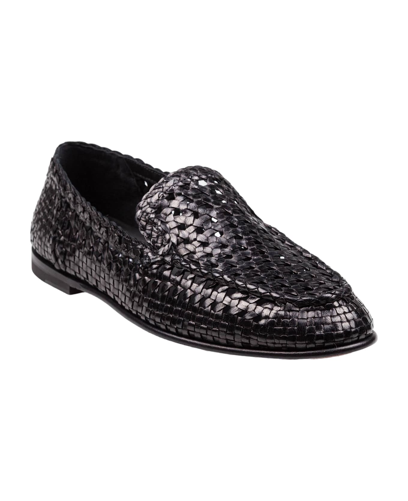Dolce & Gabbana Slipper In Polished Goatskin Color Black - Black