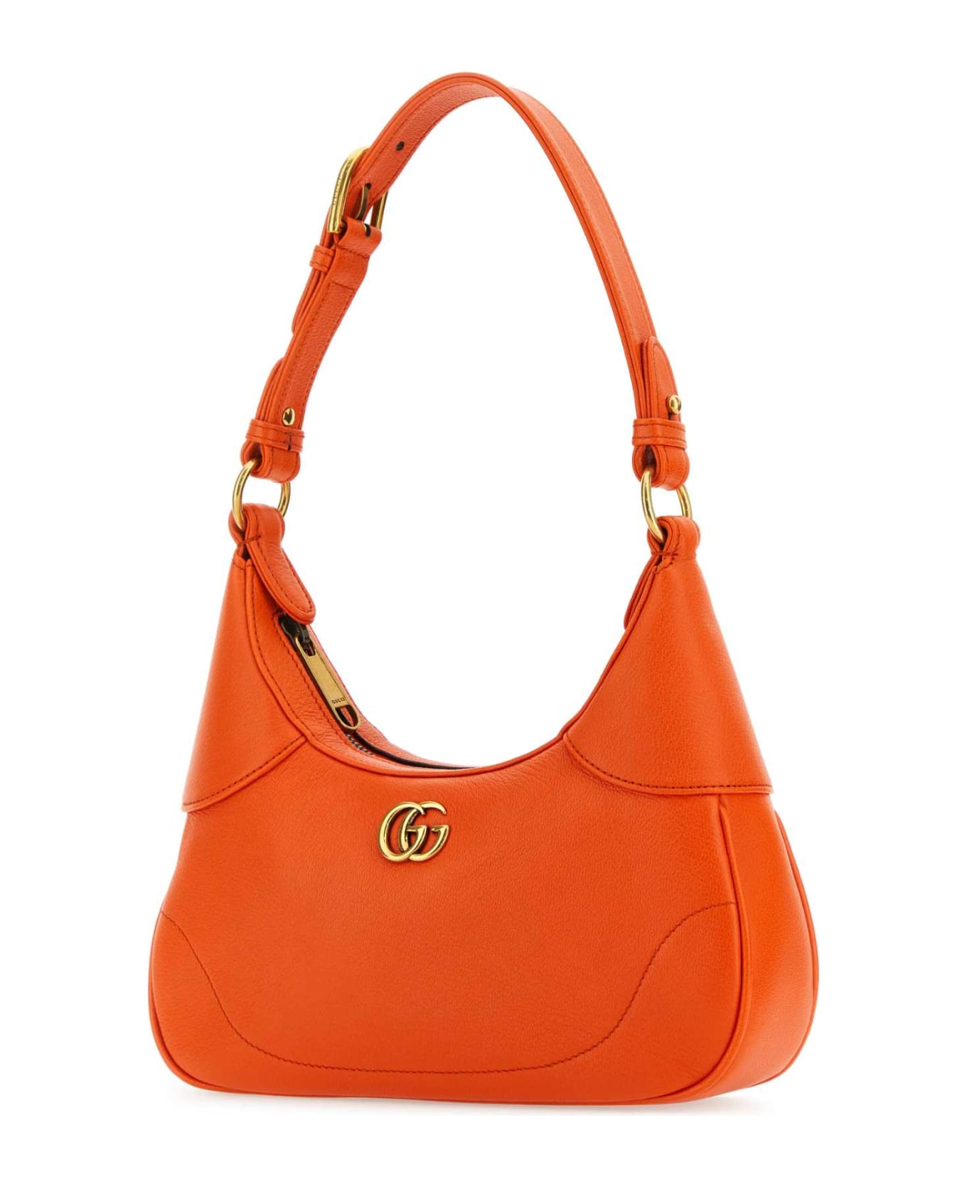 Gucci Orange Leather Small Aphrodite Handbag - DEEPORANGE