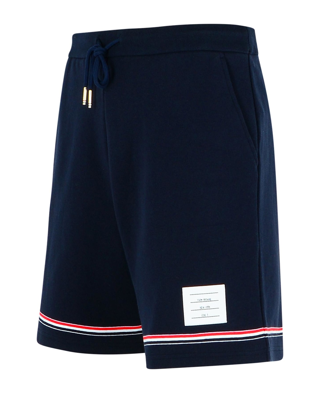 Thom Browne Navy Cotton Bermuda Shorts - Navy