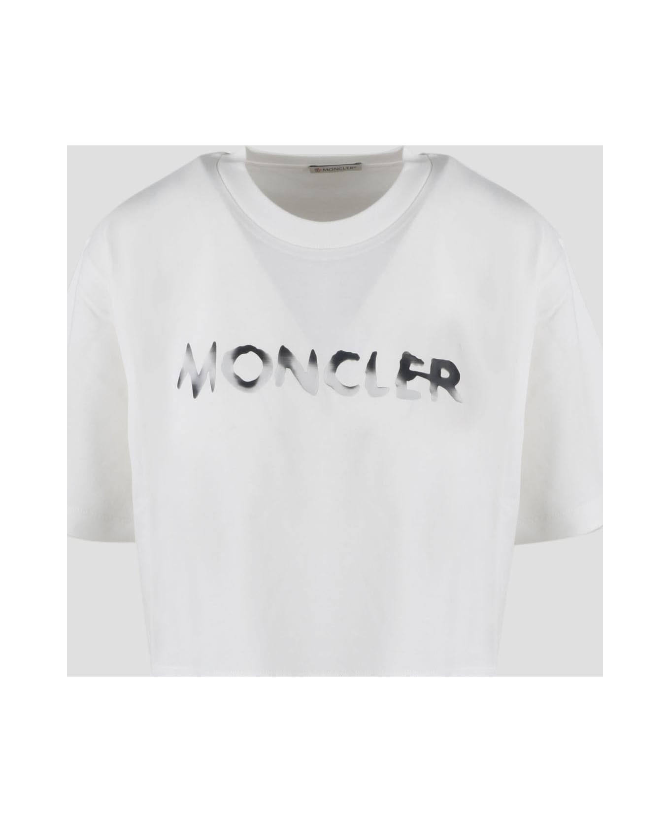 Moncler Logo Crop T-shirt - White