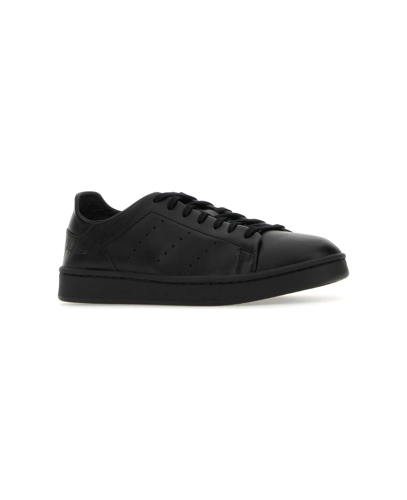 Y-3 Black Leather Stan Smith Sneakers - BLACKBLACKBLACK