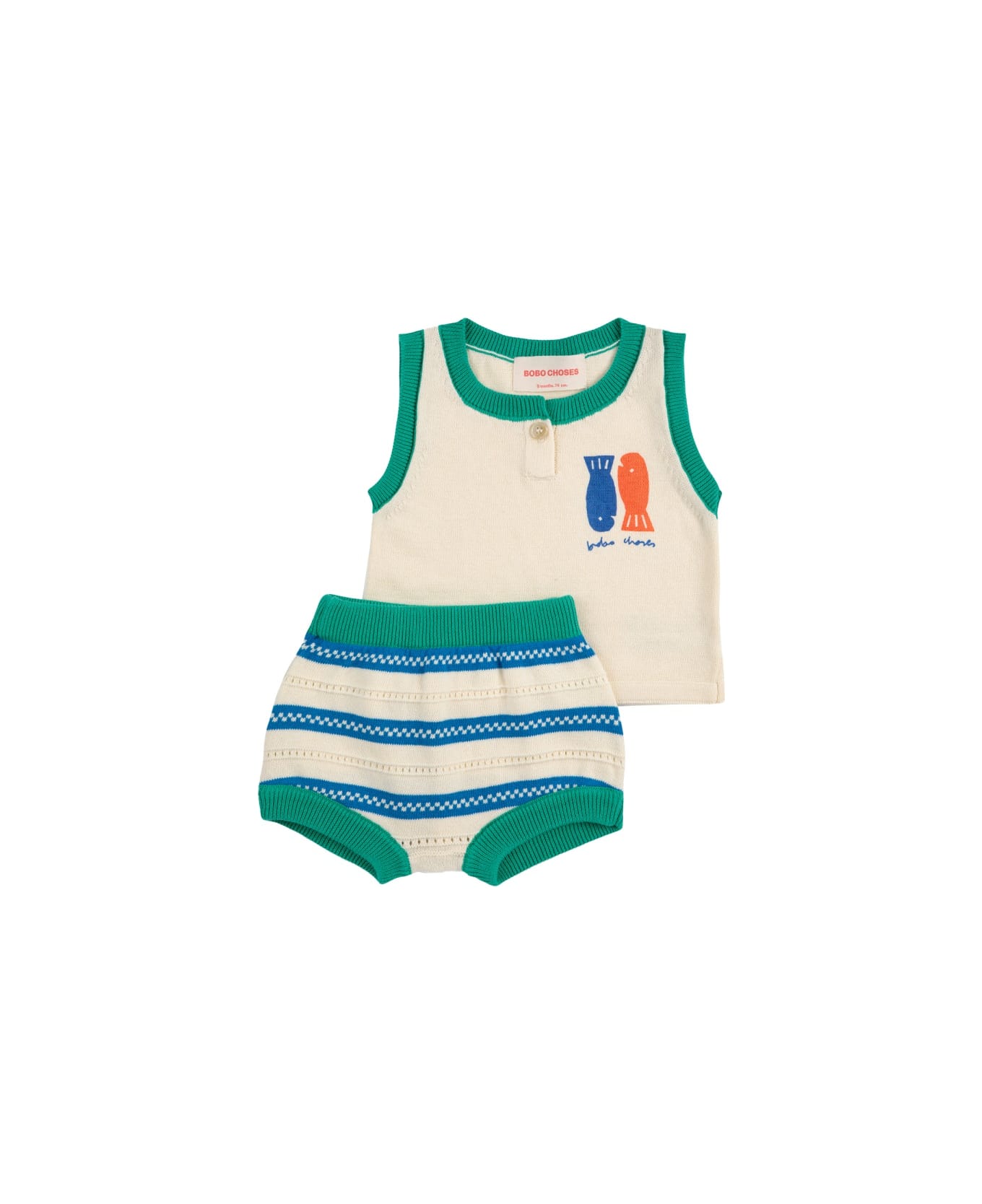 Bobo Choses "lucky Fish" Top And Shorts Set - MULTICOLOUR
