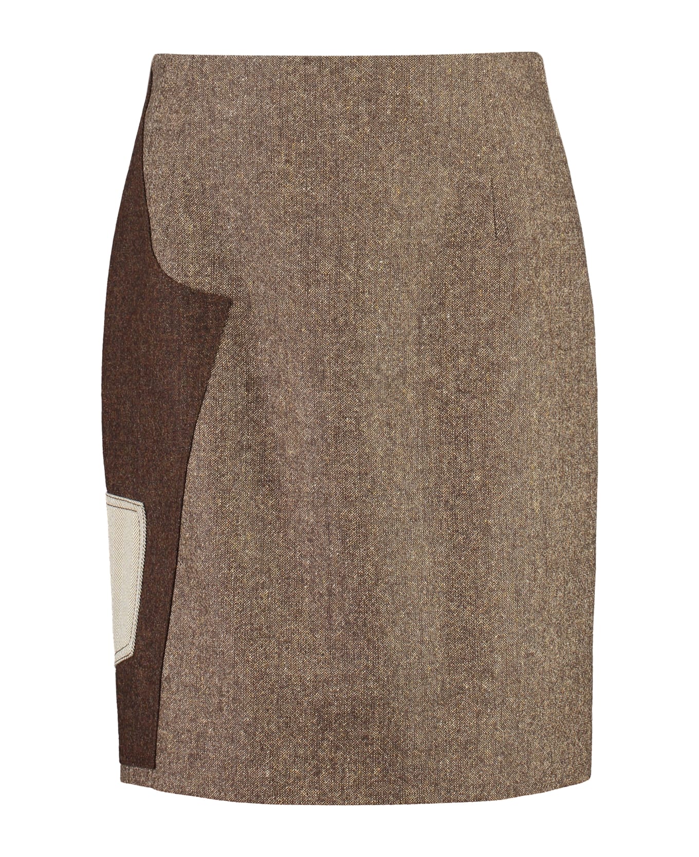 Moschino Wool Blend Midi Skirt - brown