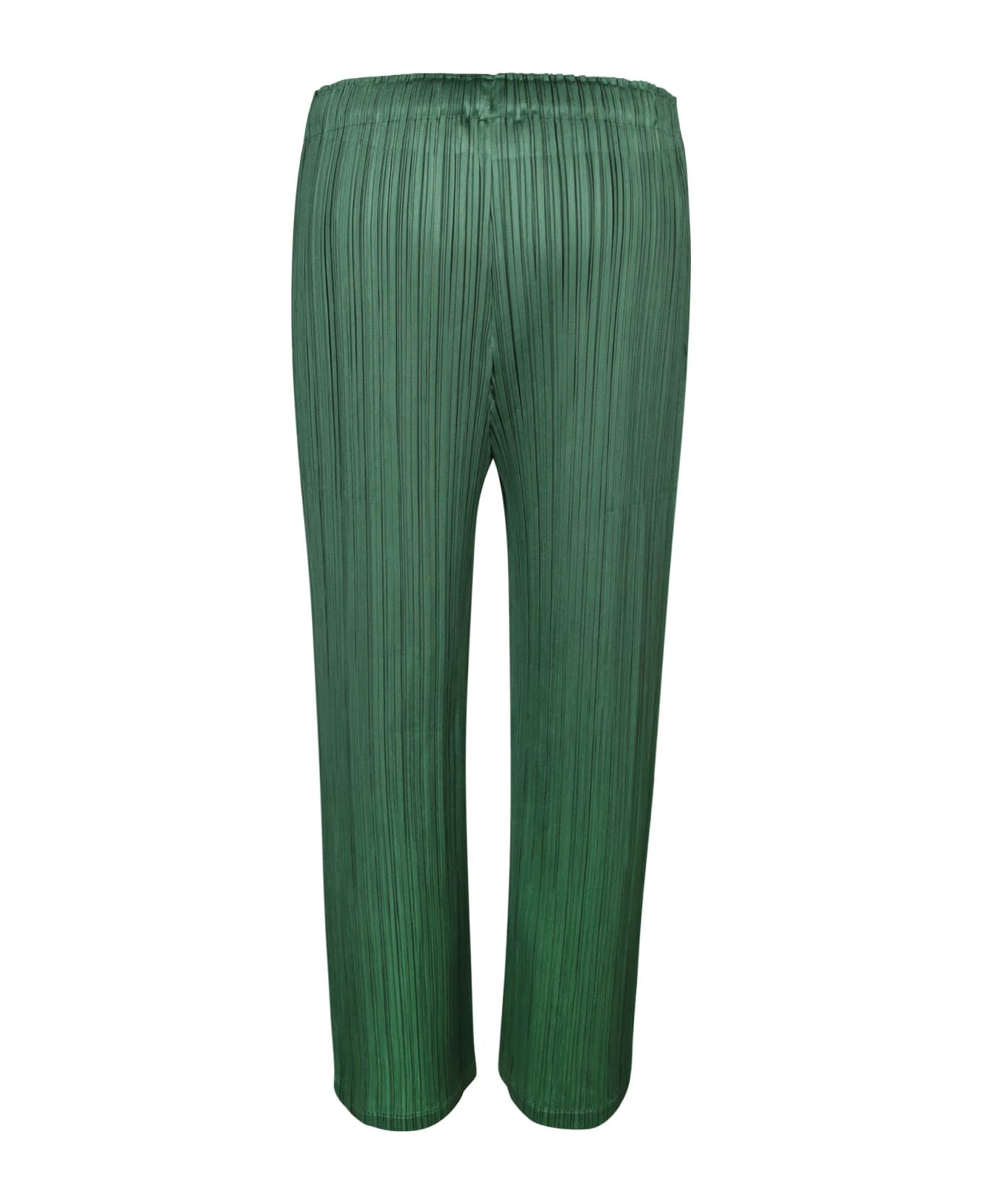 Issey Miyake Pleats Please Green Straight Trousers - Green